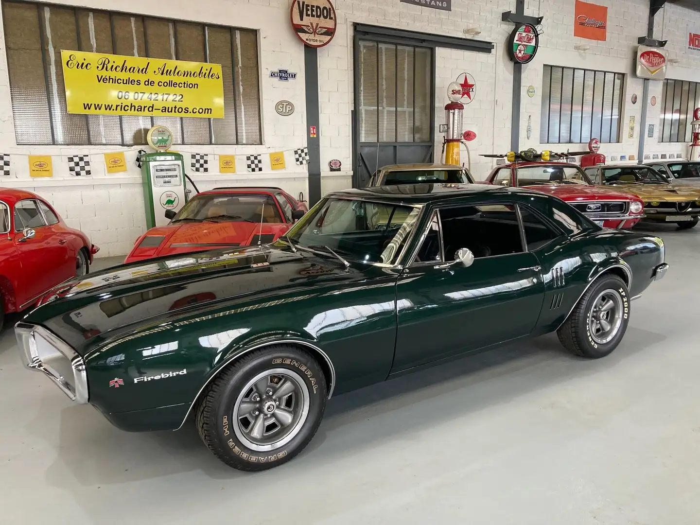 Pontiac Firebird V8 326ci de 1967 restaurée en stock en France Yeşil - 1