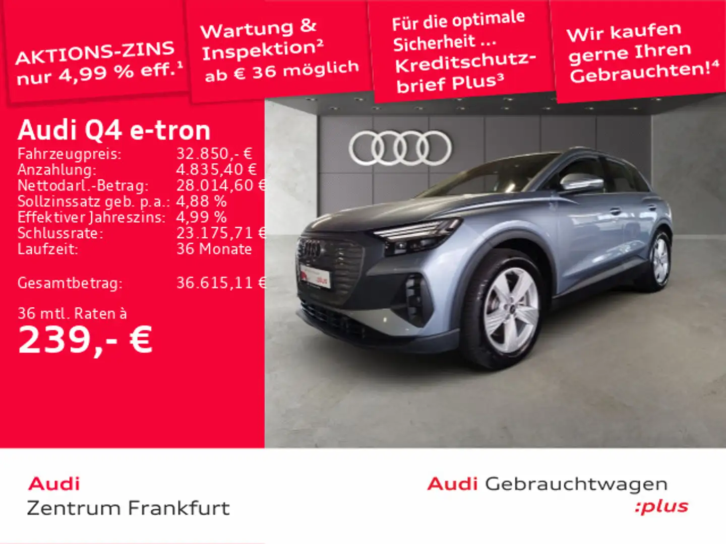 Audi Q4 e-tron Q4 40 e-tron MatrixLED DAB HuD ACC Blau - 1