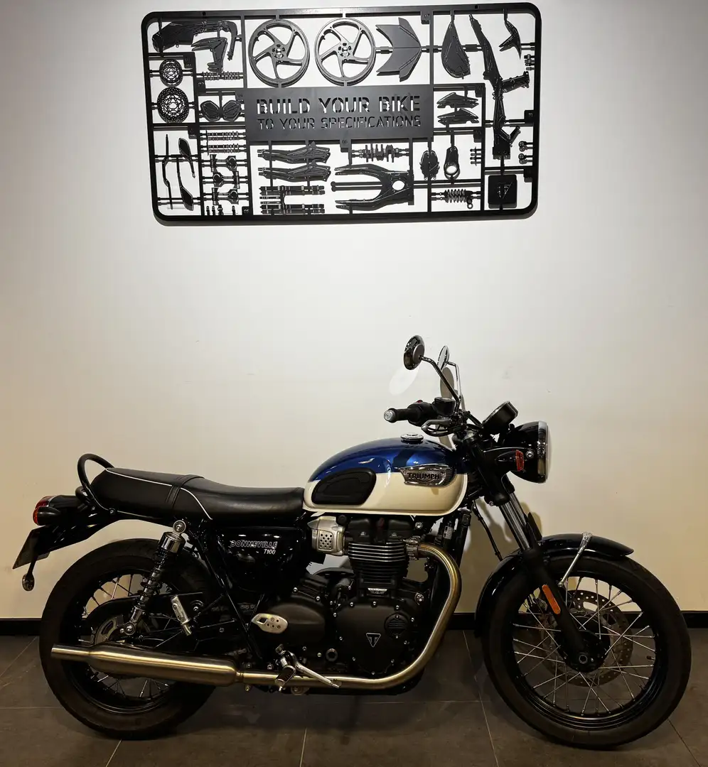 Triumph Bonneville T100 Azul - 1
