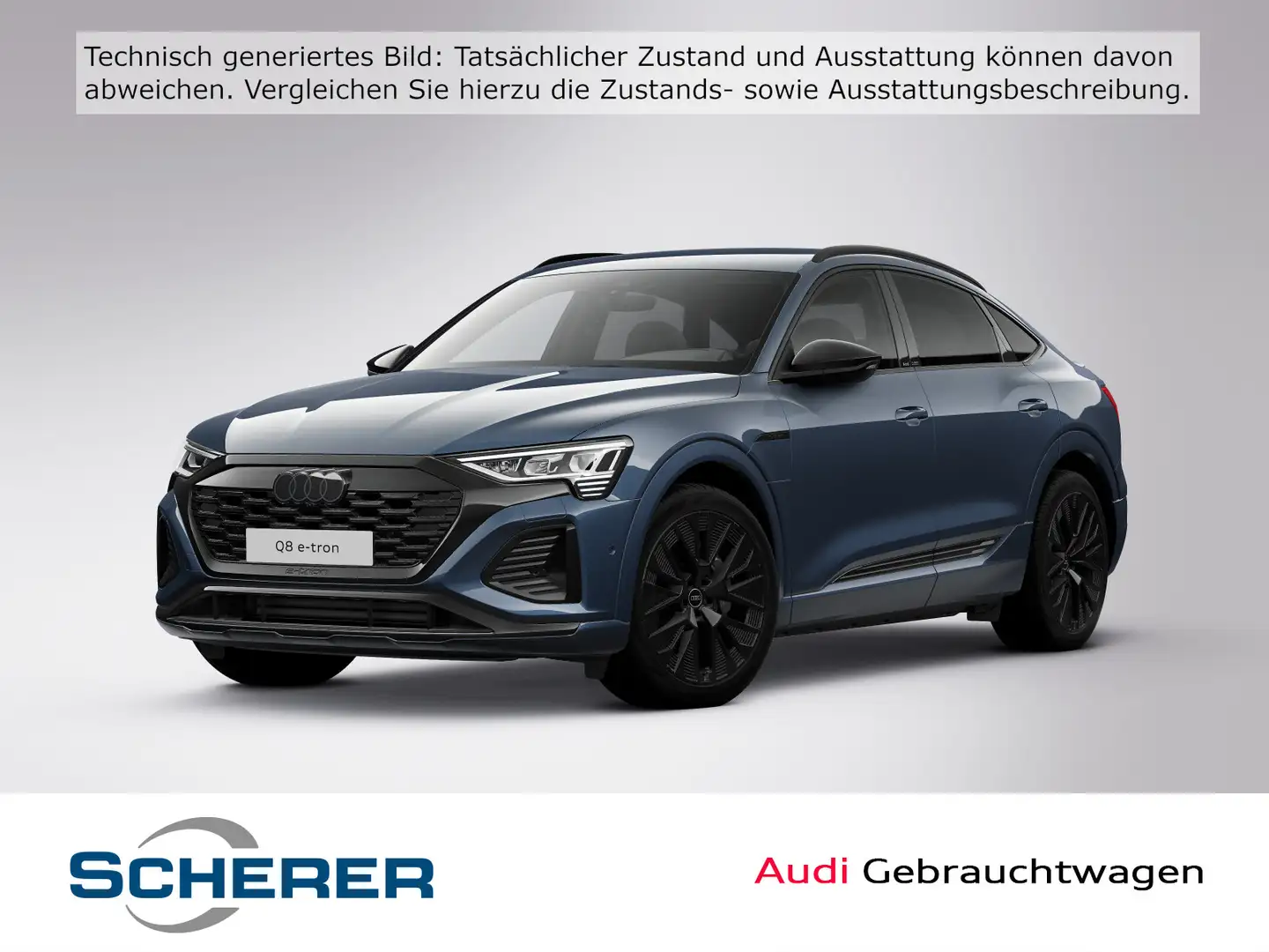 Audi Q8 e-tron S line 55 e-tron quattro 300 Blau - 1