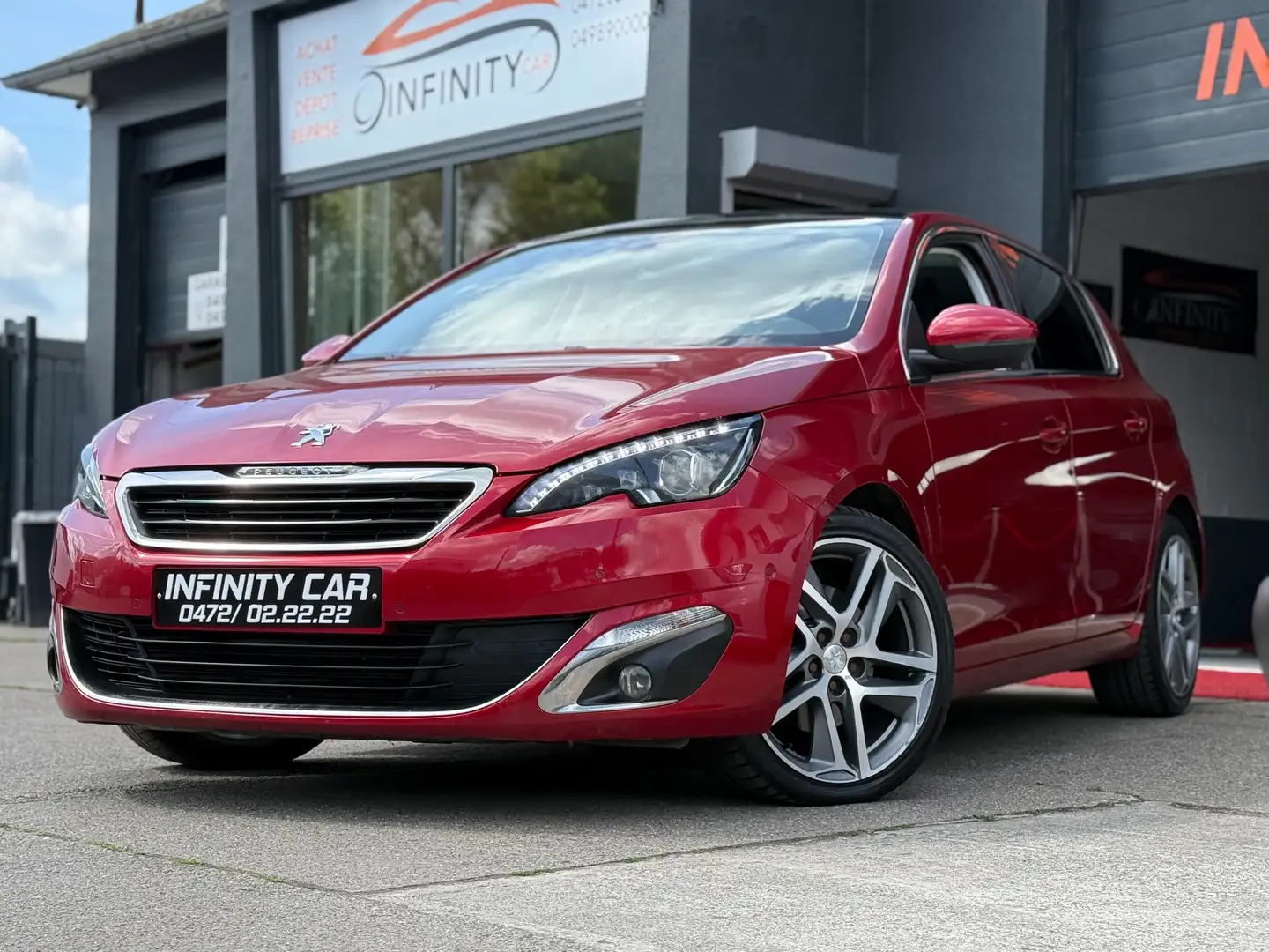 Peugeot 308 2.0 BlueHDi Allure STT Rouge - 2