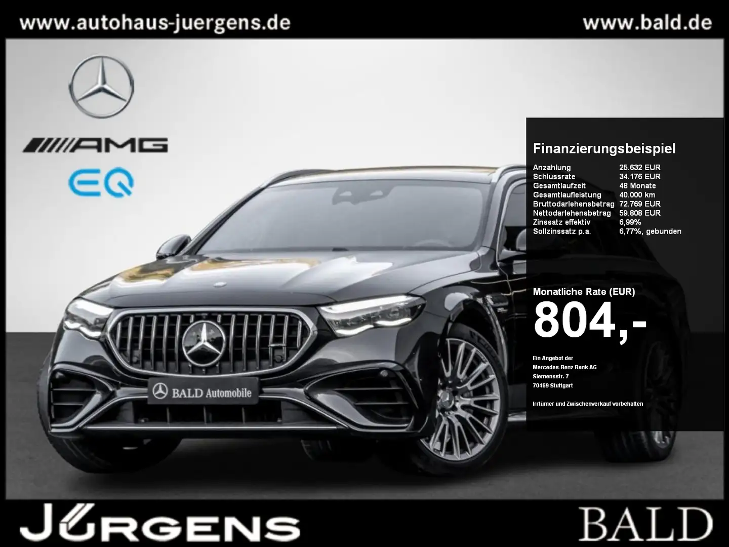 Mercedes-Benz E 53 AMG Hybr 4M+ T Premium/Pano/HUD/AHK/360/20" Grau - 1