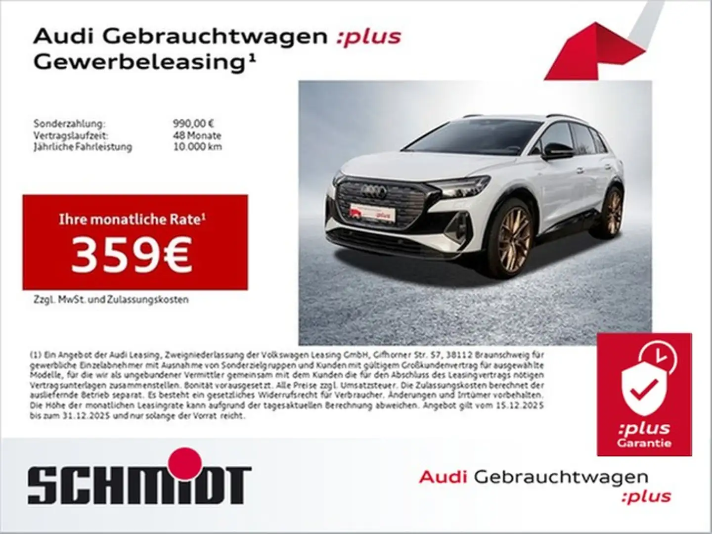 Audi Q4 e-tron 45 S line Editon AHK HuD Matrix LED Navi+ Teill... Weiß - 1