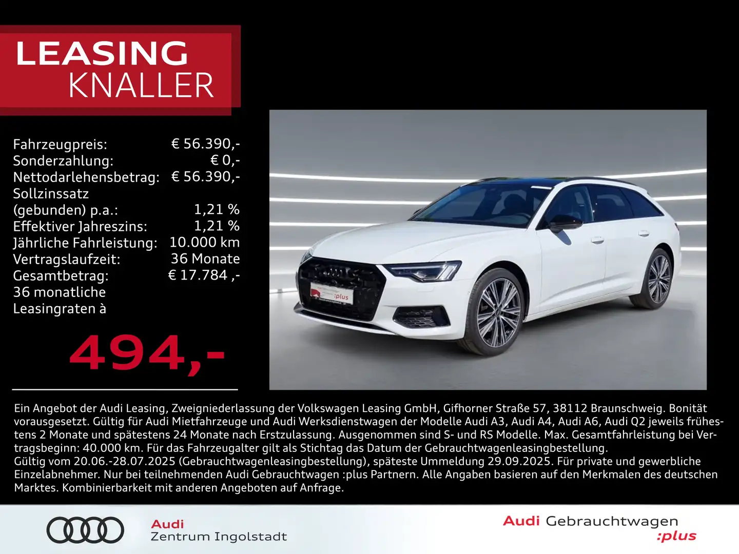 Audi A6 Avant 45 TFSI qu S line MATRIX STHZG Pano 20" adva Weiß - 1
