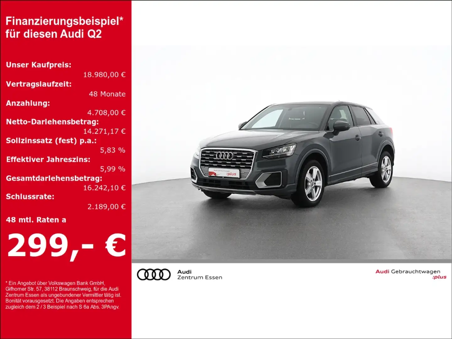Audi Q2 30 TFSI Sport 6-GANG NAV SHZ PDC MUFU Grigio - 1