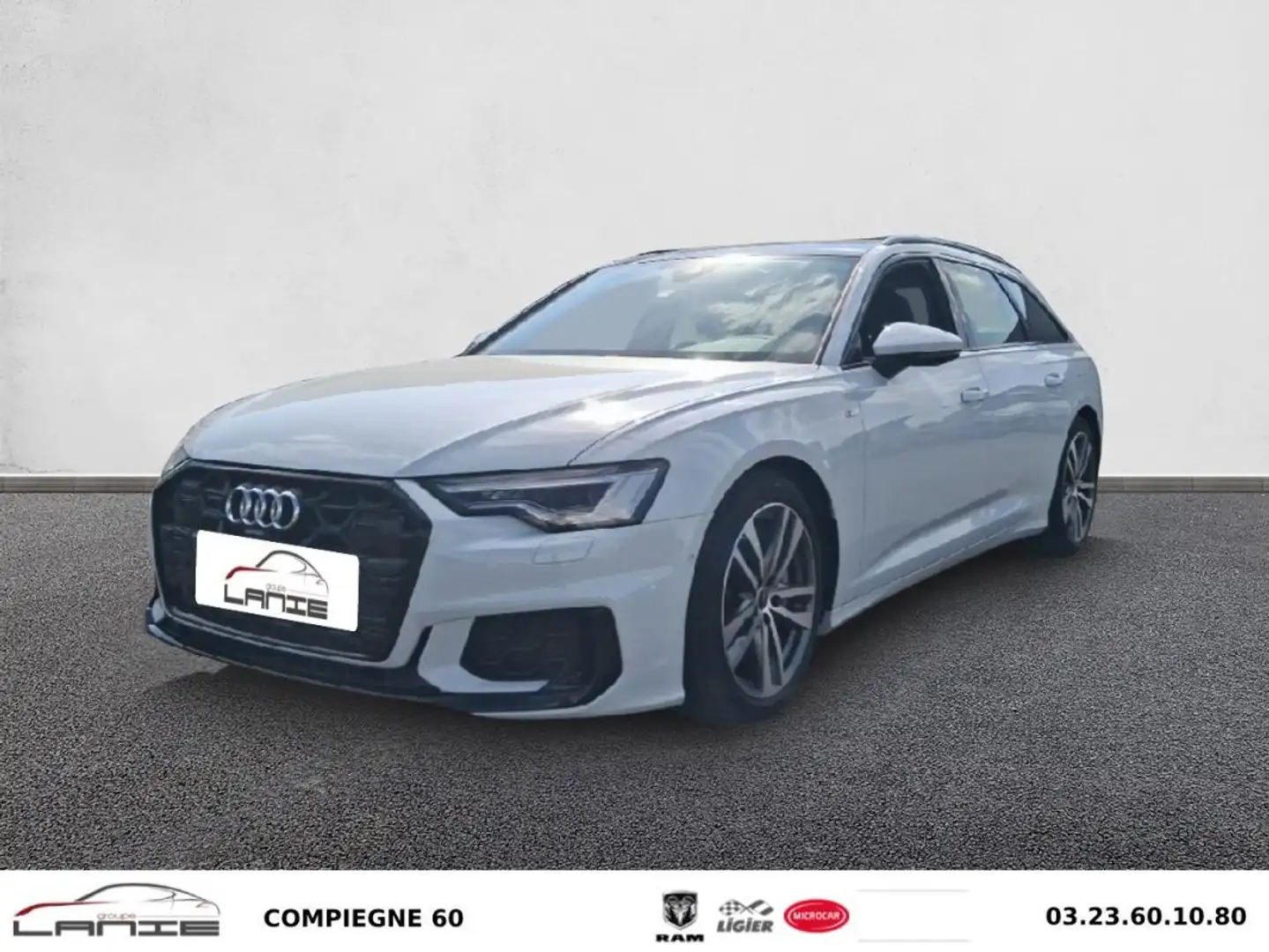 Audi A6 50 TFSIe 299 ch S tronic 7 Quattro S line Blanc - 1