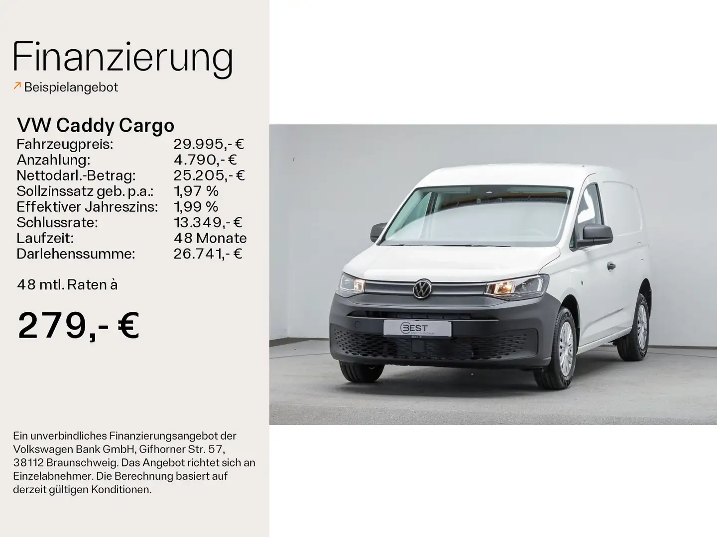 Volkswagen Caddy 2.0 TDI APP*GRA*PDC-HINTEN*LANE* Weiß - 2