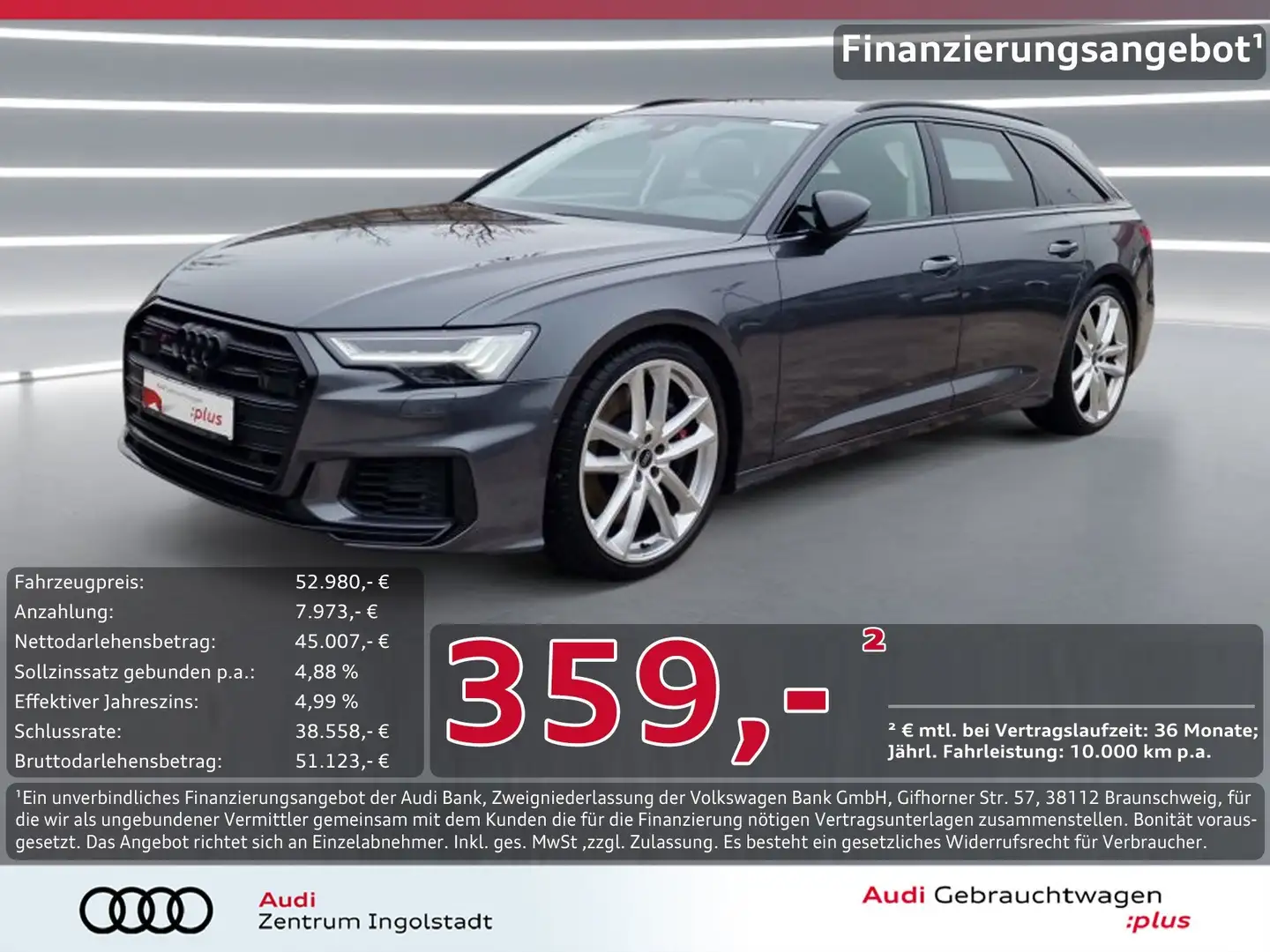 Audi S6 Avant TDI HD-MATRIX Head-up B&O 21" Kameras Gris - 1