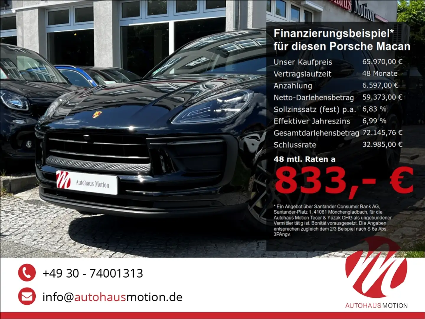 Porsche Macan 2.0 LED PANO 360° CHRONO APPROVED 12/25 Black - 1