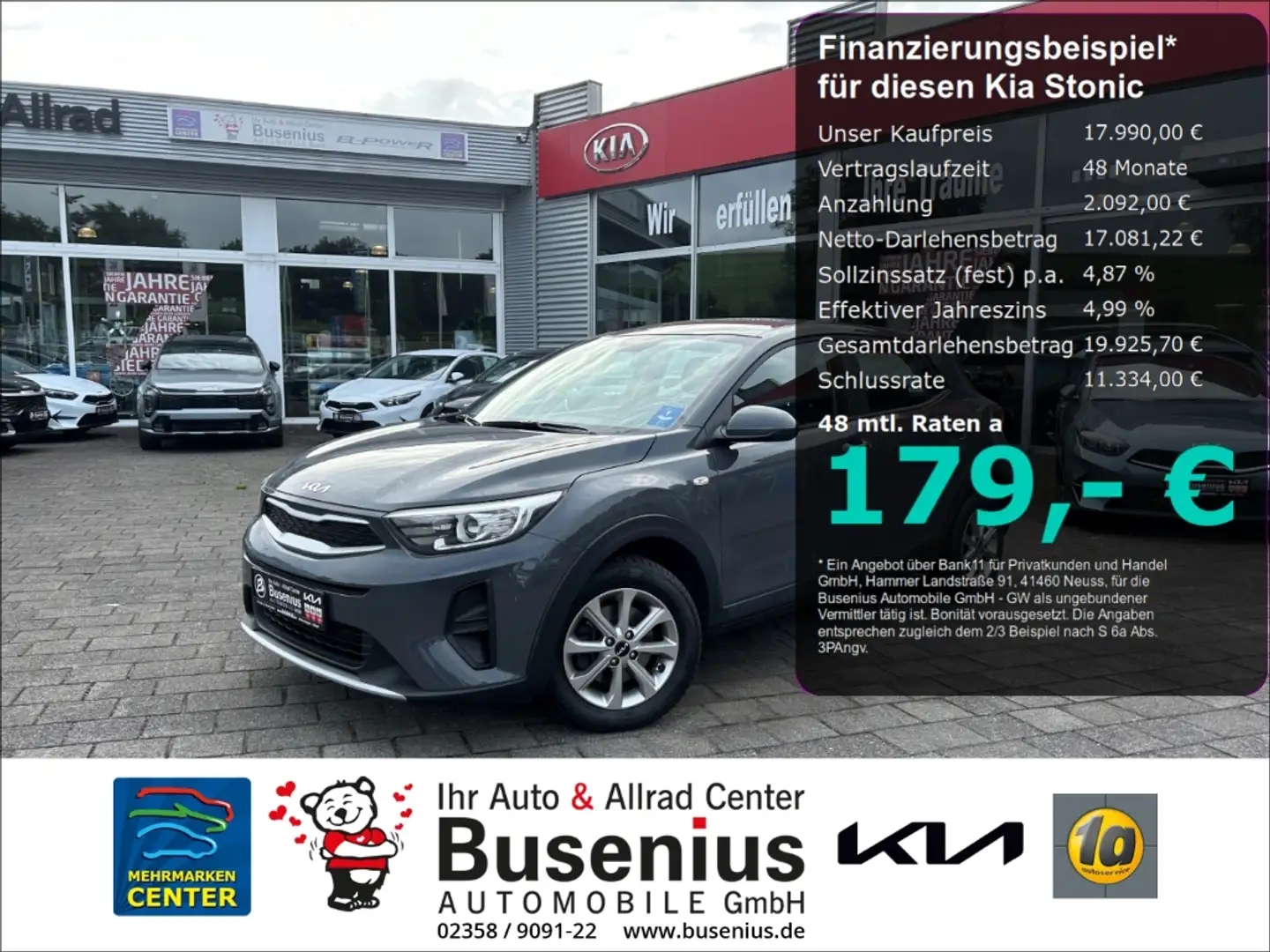Kia Stonic 1.0 T-GDI DCT Edition7+Emo+Android+DAB Gris - 1