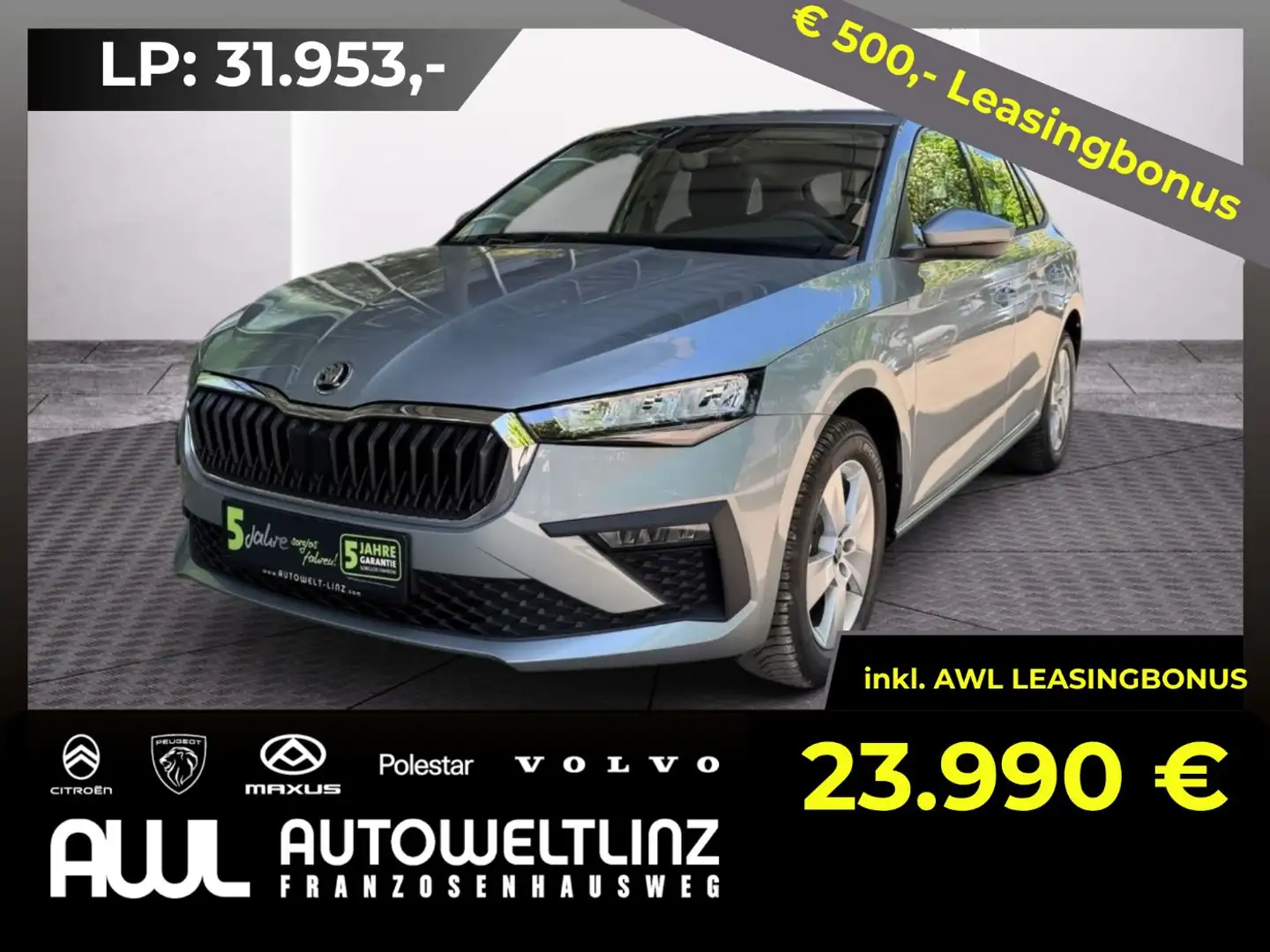 Skoda Scala 1.0 TSI Selection LED+SHZ+2xKlima Silber - 1