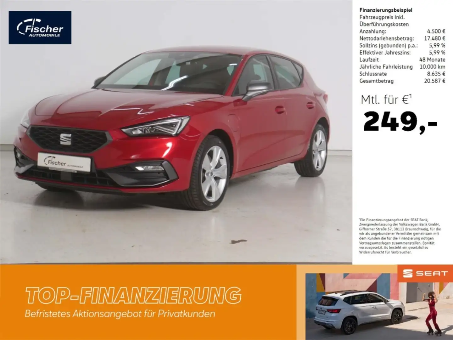 SEAT Leon 1.4 e-Hybrid FR Rot - 1