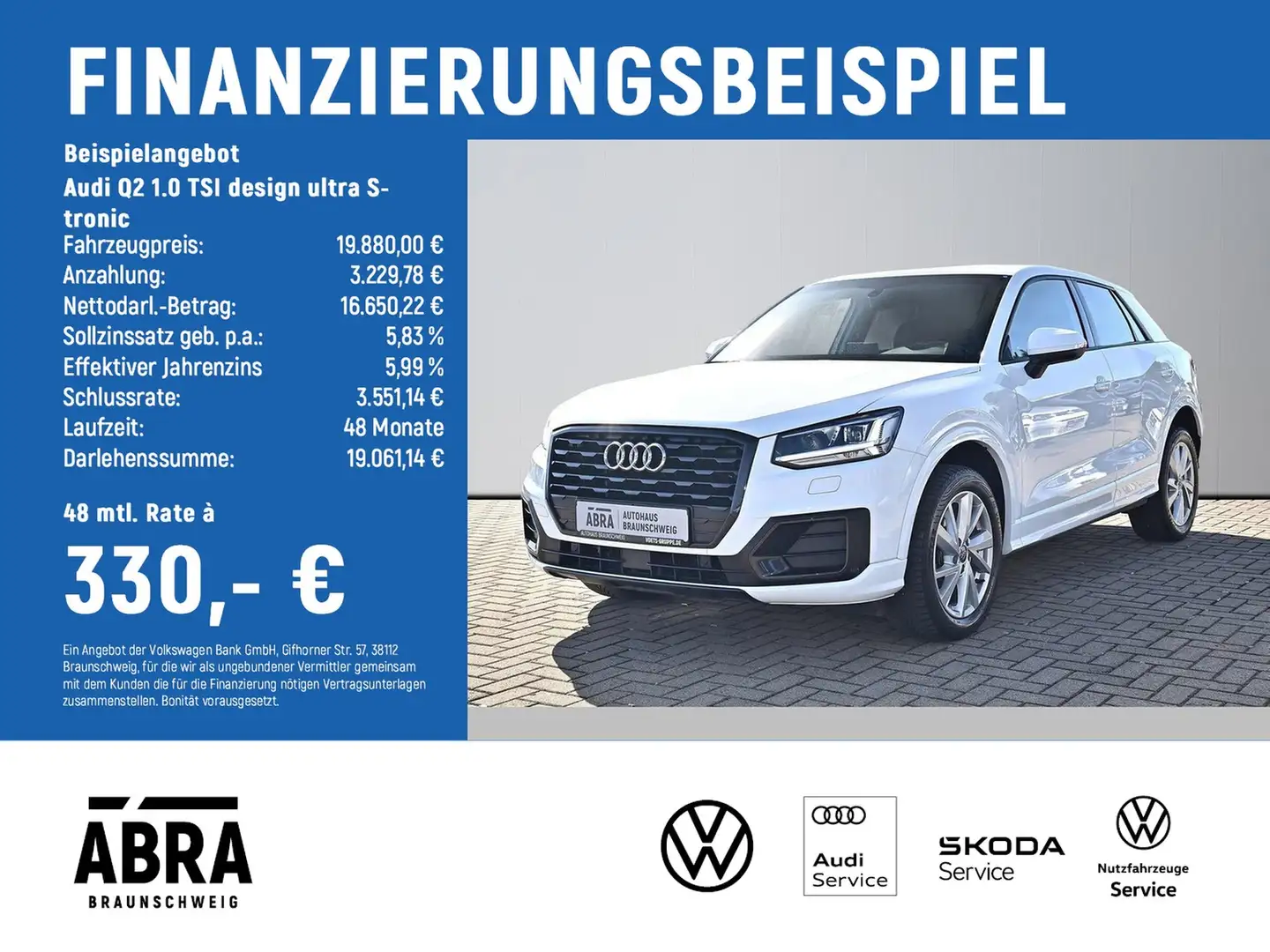 Audi Q2 1.0 TSI design ultra S-tronic LED+NAV+PDC+GRA Bianco - 2