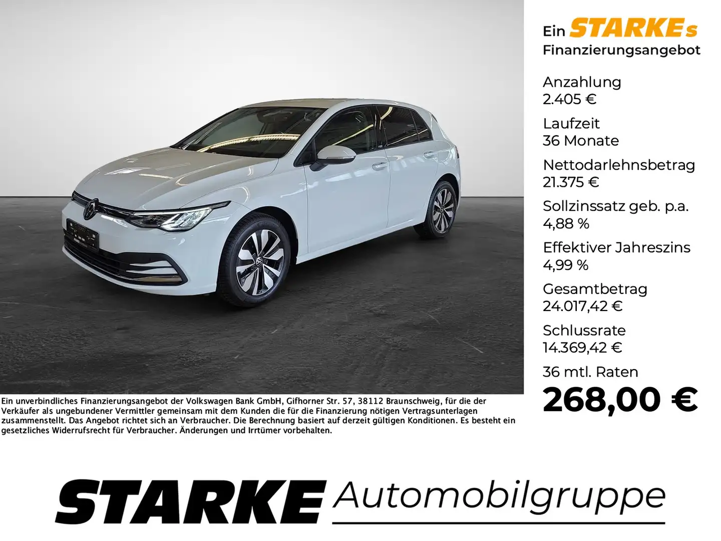 Volkswagen Golf 1.0 TSI Move Weiß - 1
