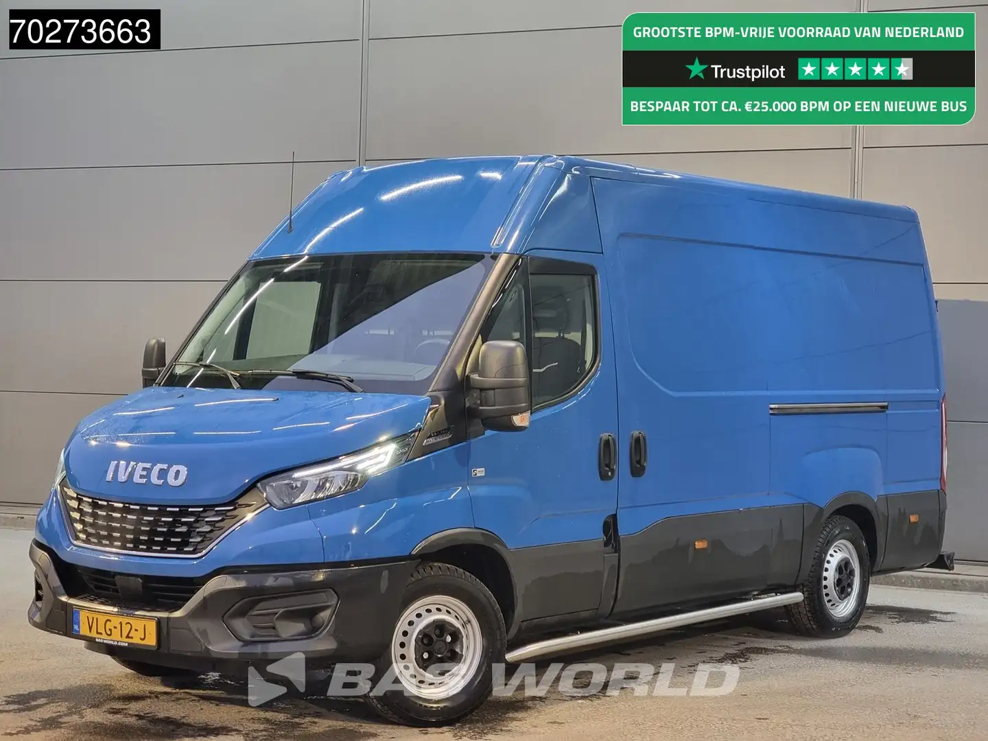 Iveco Daily 35S14 Automaat L2H2 2x schuifdeur LED Camera Airco Blauw - 1