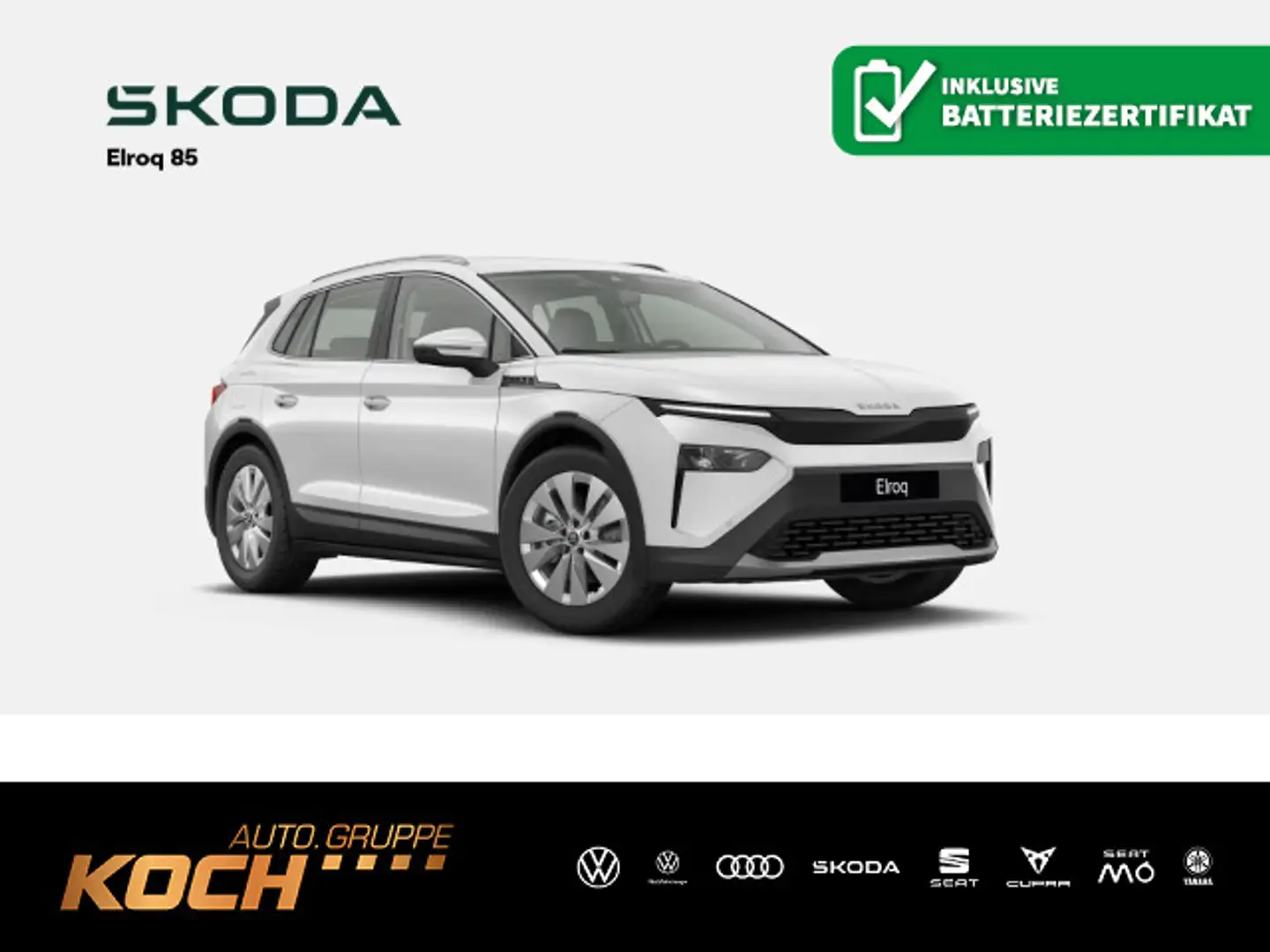 Skoda Elroq 85*NAVI*MATRIX-LED*360°KAM*AHK*ACC*CANTON* Wit - 1