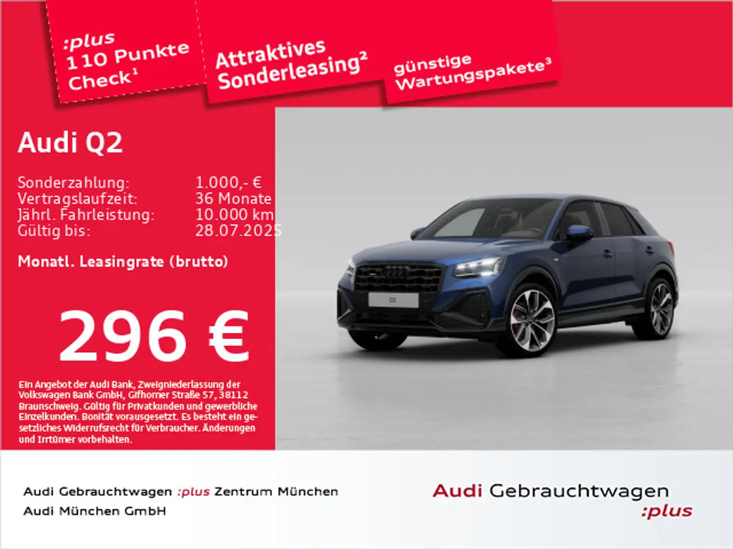 Audi Q2 40 TFSI qu. S tronic S line AHK/Matrix/19"Zol Blau - 1