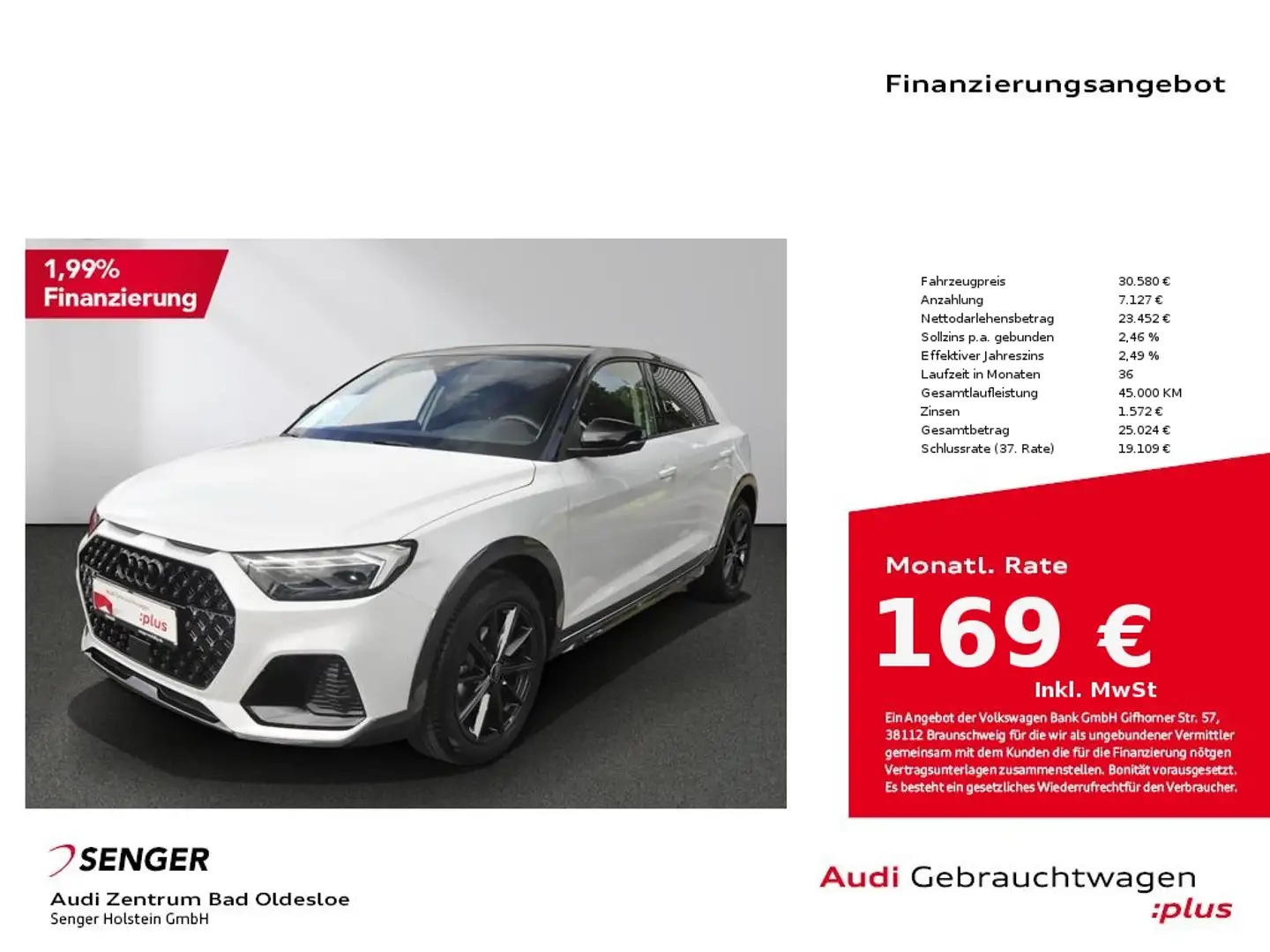 Audi A1 allstreet 30 TFSI ACC LED Ambiente-Lichtp. Weiß - 1