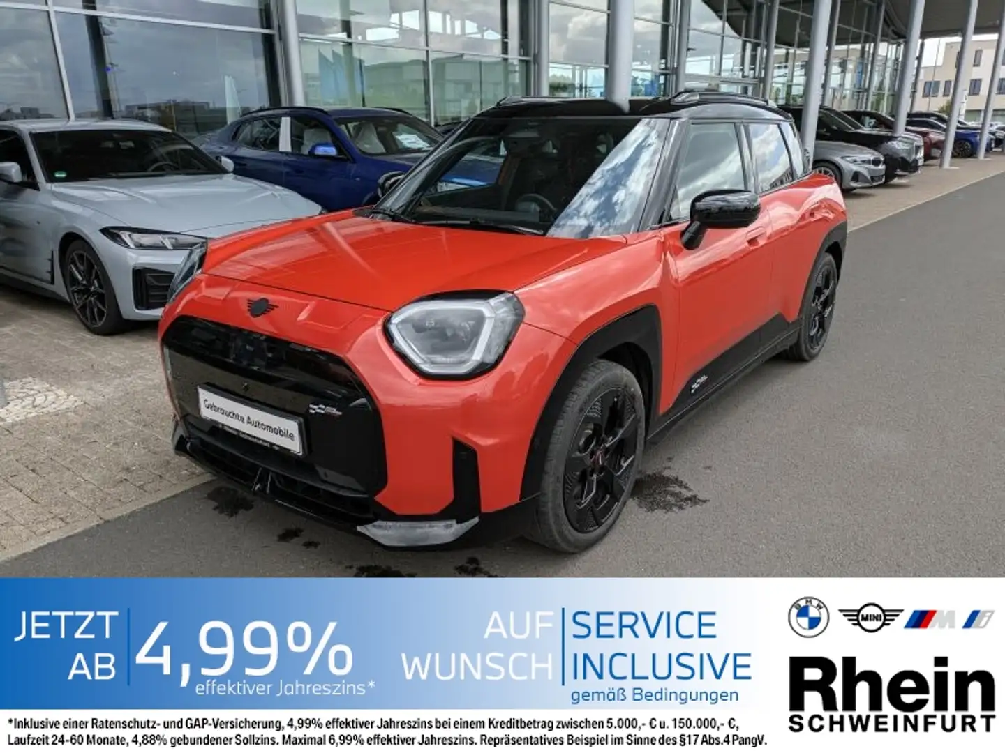 MINI Cooper Aceman Glasdach. AHK. JCW-Trim Rot - 1