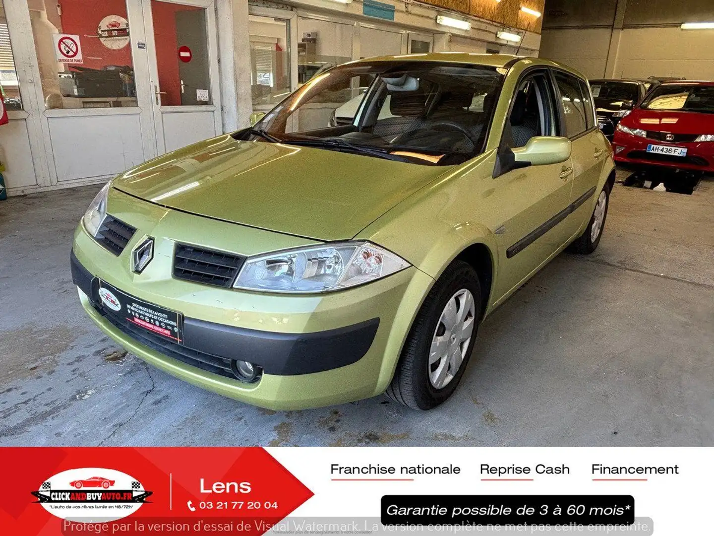 Renault Megane 2 1.5DCI 82CV EXPRESSION // CLIMATISATION / AIDE AU STATIONNEMENT AR /FEUX AUTO / Verde - 1