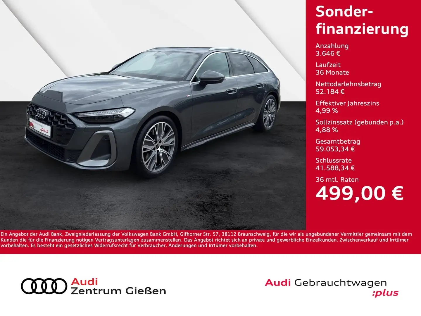 Audi A5 Avant TDI quattro S line Standheizung AHK Tech Grijs - 1