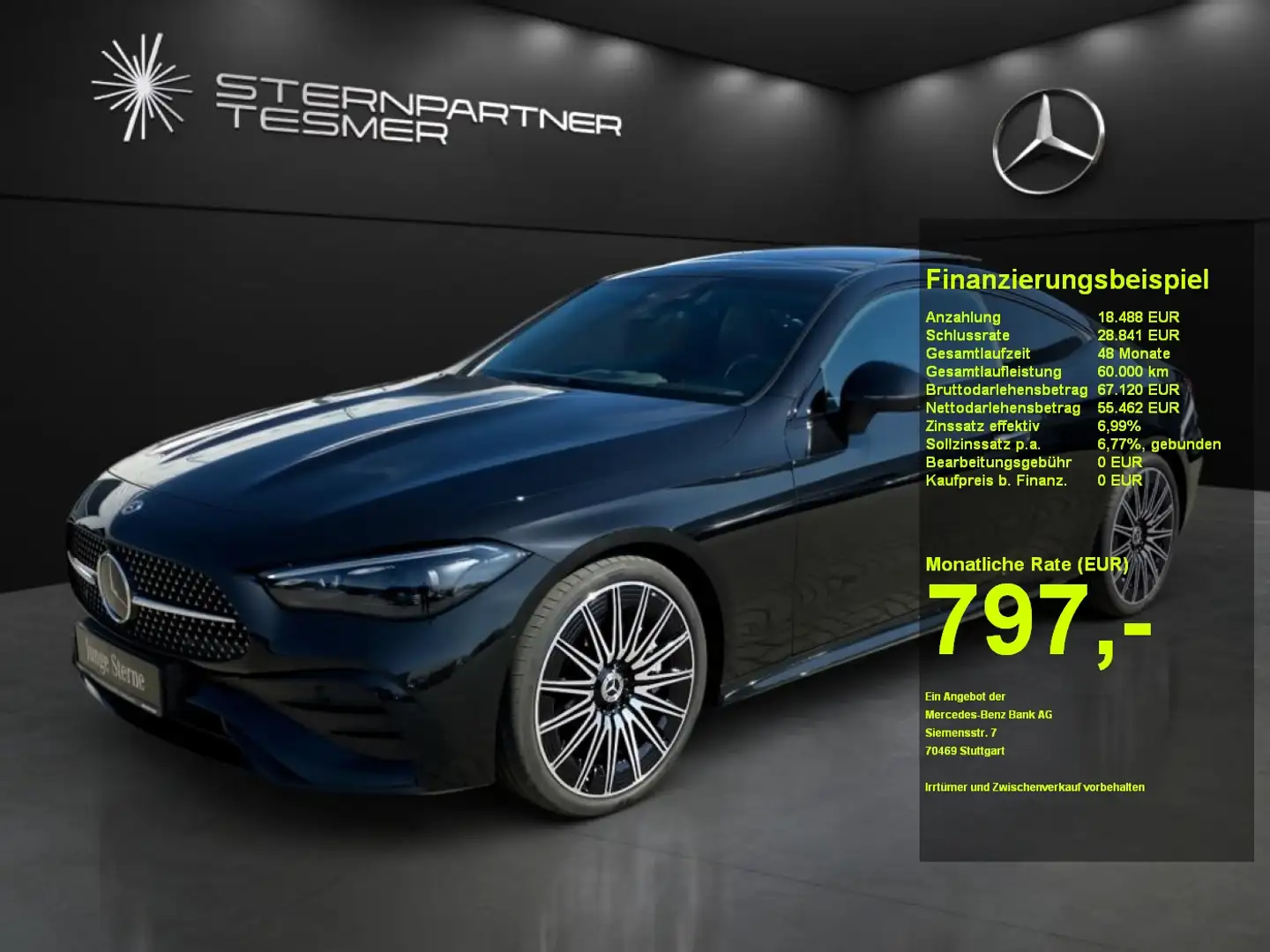 Mercedes-Benz CLE 450 4M AMG Night Pano AHK ACC 360°Bur-3D Černá - 1