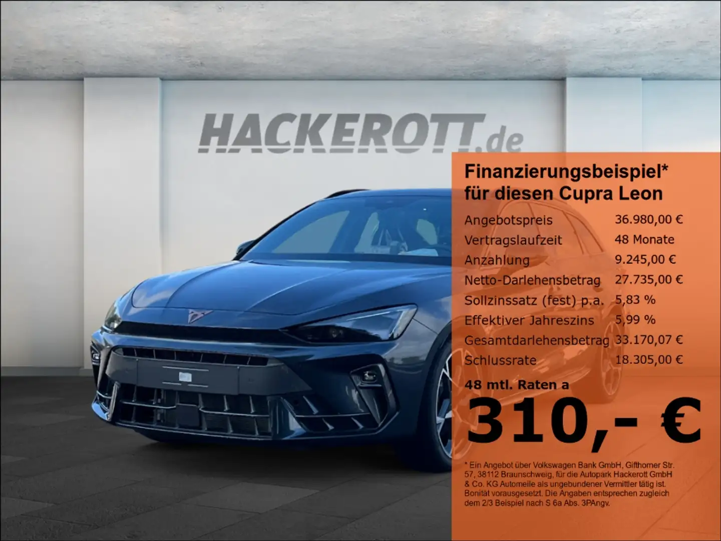 CUPRA Leon SPORTSTOURER 1.5 ETSI 110 KW (150 PS)Keyless e-Sit Grau - 1