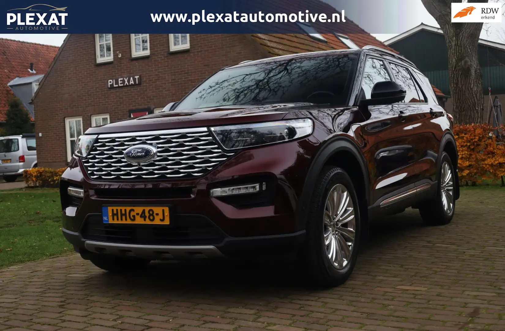 Ford Explorer 3.0 V6 EcoBoost PHEV Platinum Aut. | Massage | Pan Rood - 1