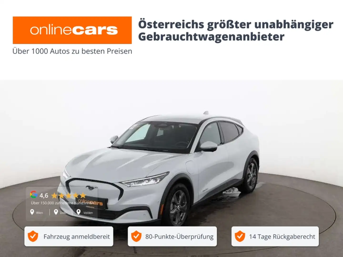 Ford Mustang Mach-E Aut LED RADAR LEDER NAVI SITZHZG Белый - 1