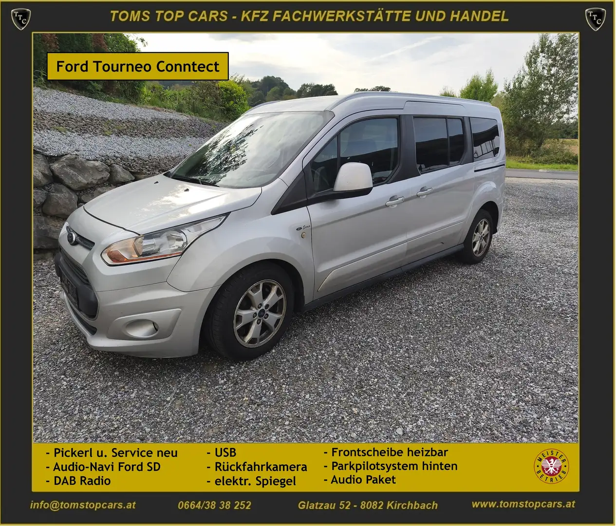 Ford Tourneo Connect Titanium, Pickerl u. Service NEu Grau - 1