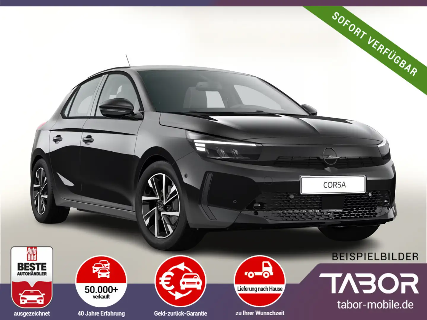 Opel Corsa 1.2 Turbo 100 GS Aut LED LM16Z Kam 10"-DAB Schwarz - 1