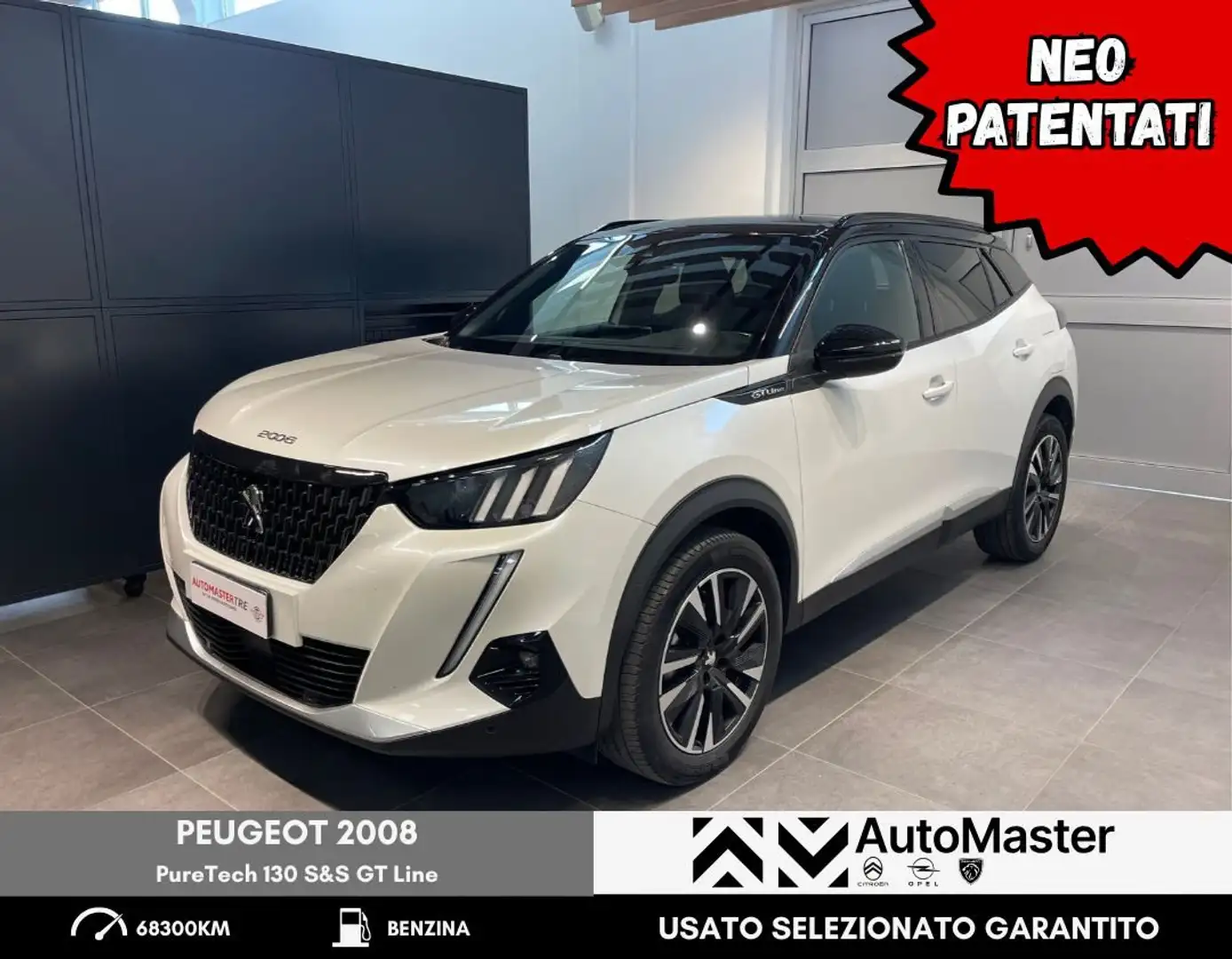 Peugeot 2008 2008 PureTech 130 S&S GT Line - NEOPATENTATI Weiß - 1