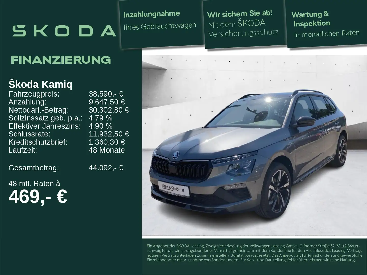 Skoda Kamiq Monte Carlo 1,5 TSI 110 kW DSG AHK PANO Grau - 1