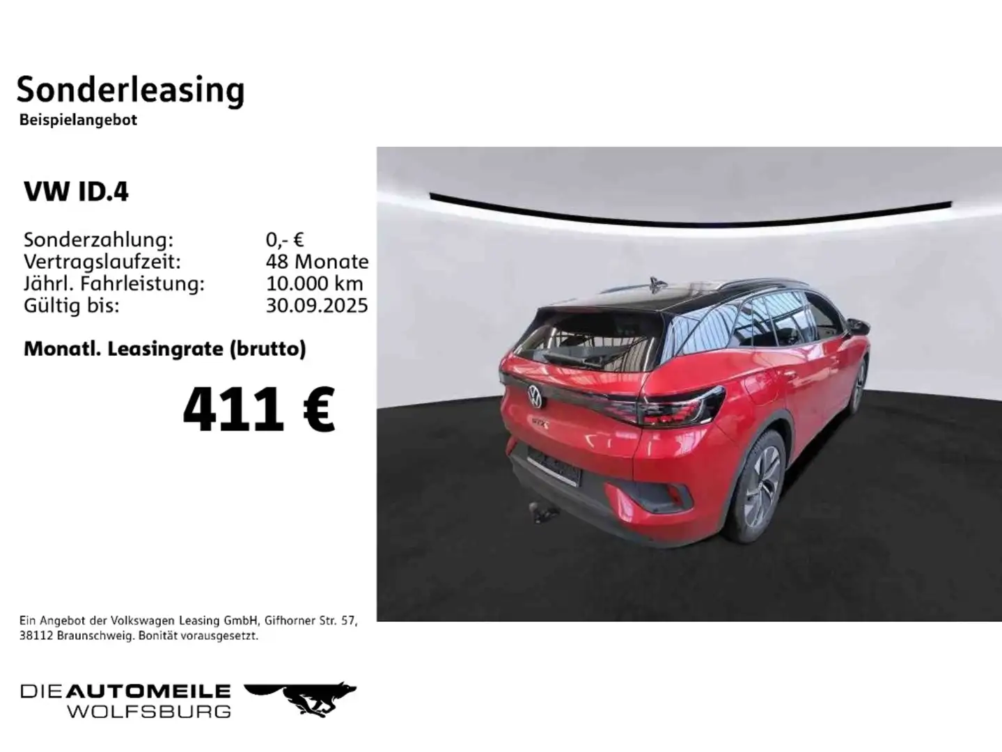Volkswagen ID.4 4M GTX Pano/AHK/Matrix/ACC Czerwony - 2