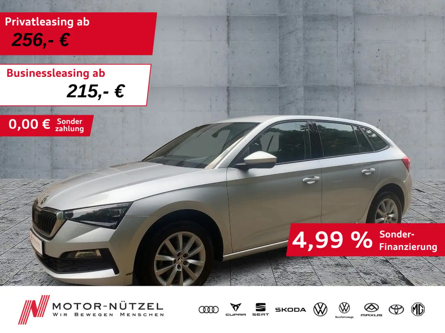 Skoda Scala 1.0 TSI DSG AMBITION LED+NAVI+GRA+SHZ+AHK Argent - 1