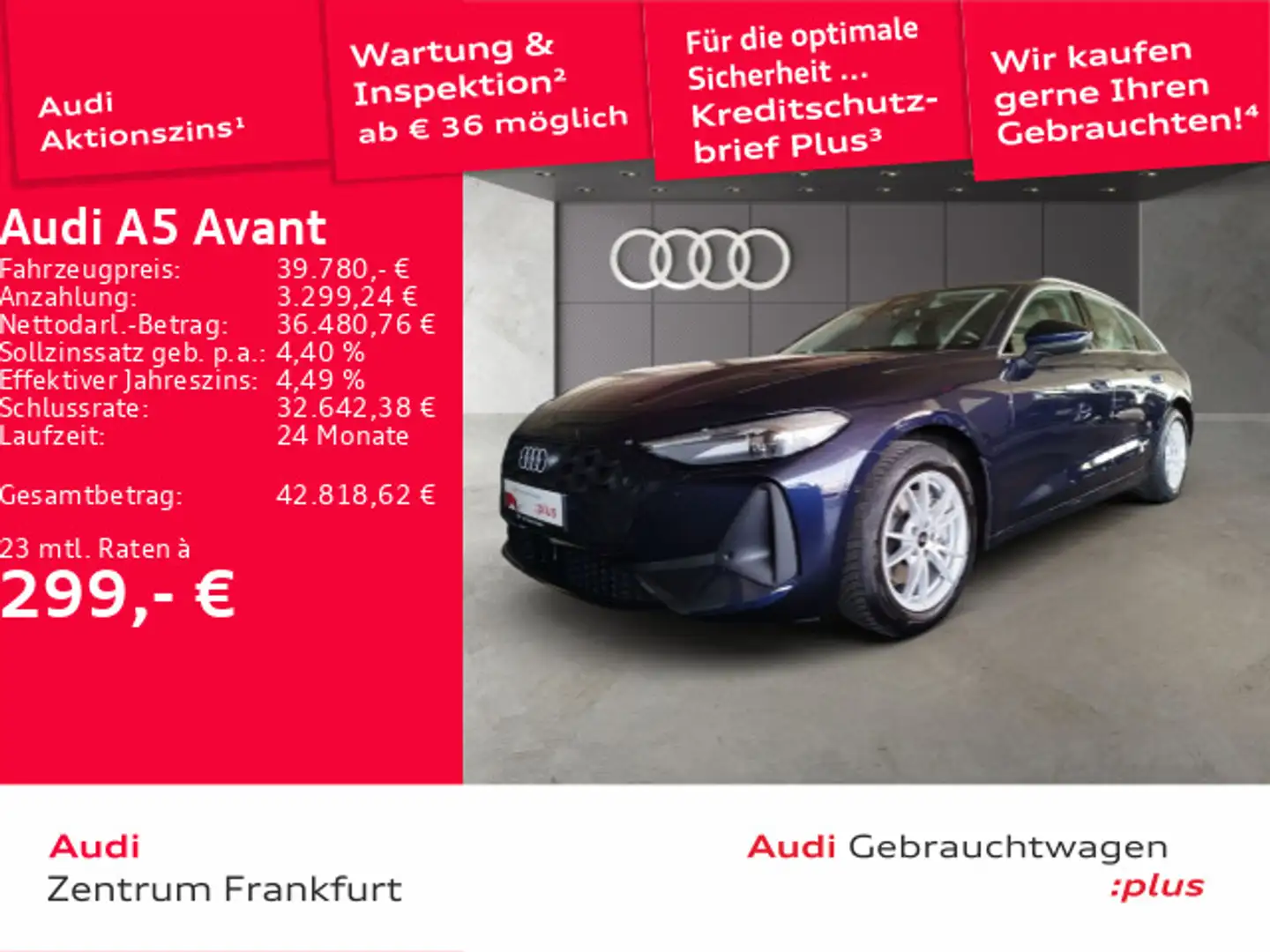 Audi A5 TFSI S tronic LED ACC DAB Tempomat Blau - 1