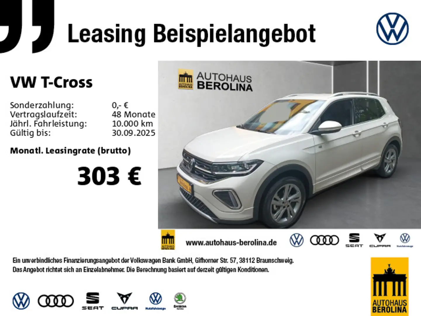 Volkswagen T-Cross 1.5 TSI R-Line DSG *MATRIX*NAVI*R-CAM* Grau - 1