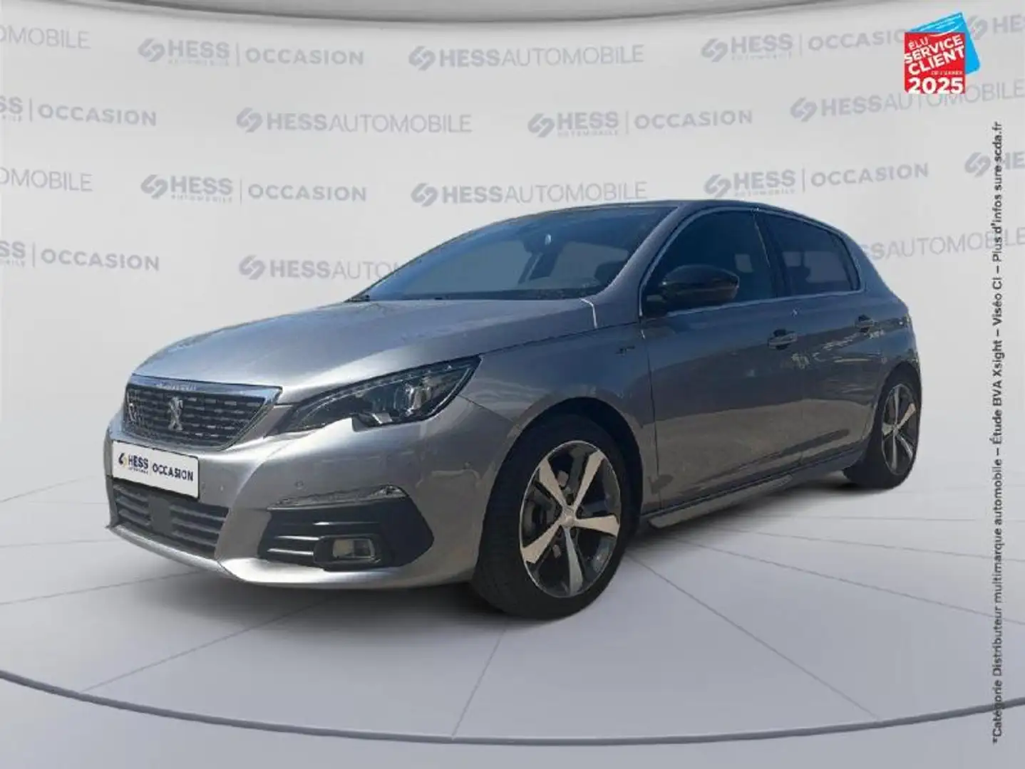 Peugeot 308 1.5 BlueHDi 130ch S/S GT Line EAT8 7cv Tpano GPS C Gris - 1