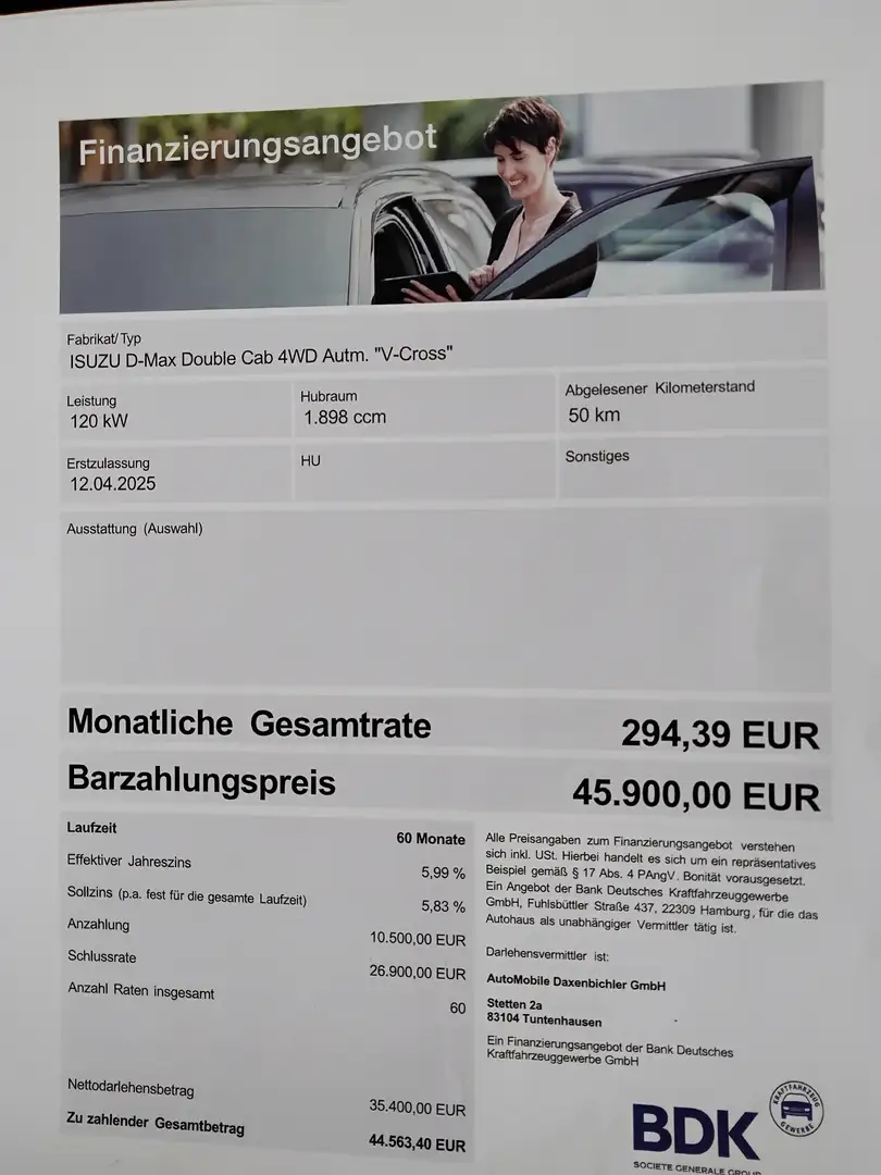 Isuzu D-Max DOUBLE CAP V-CROSS 4X4 Weiß - 2