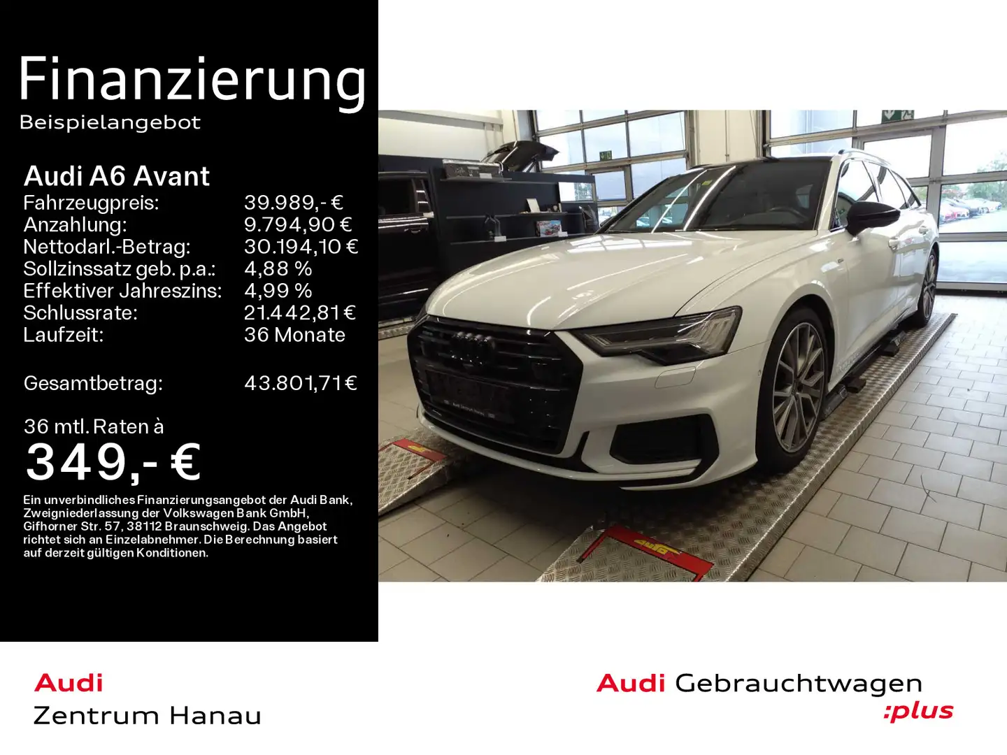 Audi A6 55 TFSI e QUATT SPORT S LINE *PANO*AHK* Wit - 1