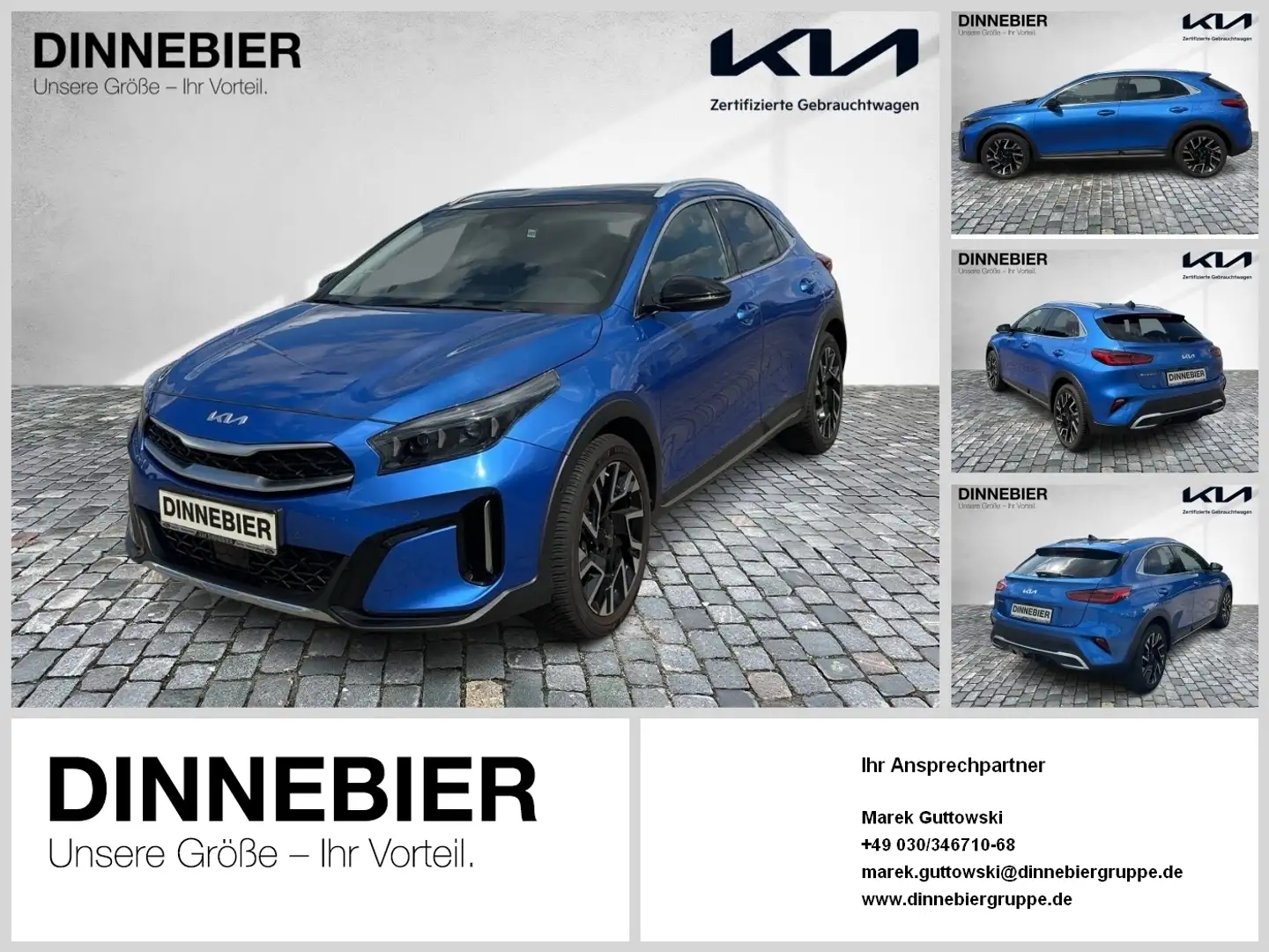 Kia XCeed 1.5T Platinum Glasdach+LED+Kamera+Navi Bleu - 1