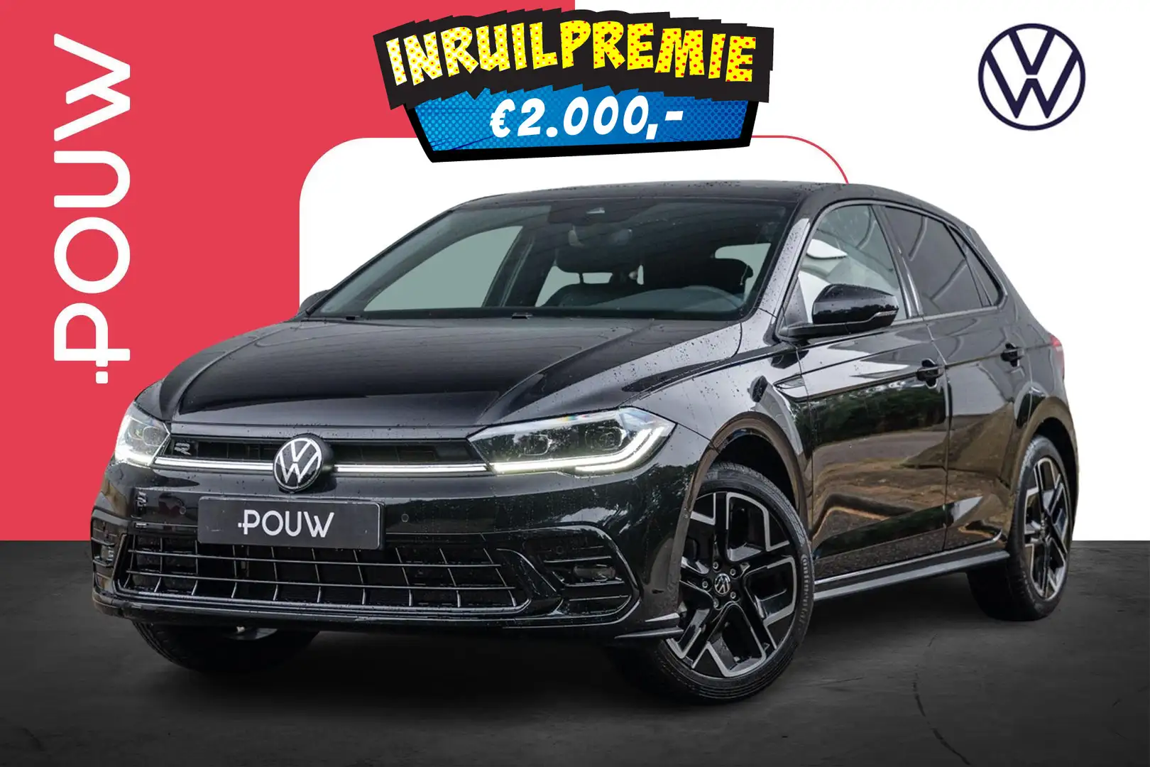 Volkswagen Polo 1.0 TSI 95pk R-Line Edition | 17" Velgen | Panoram Zwart - 1