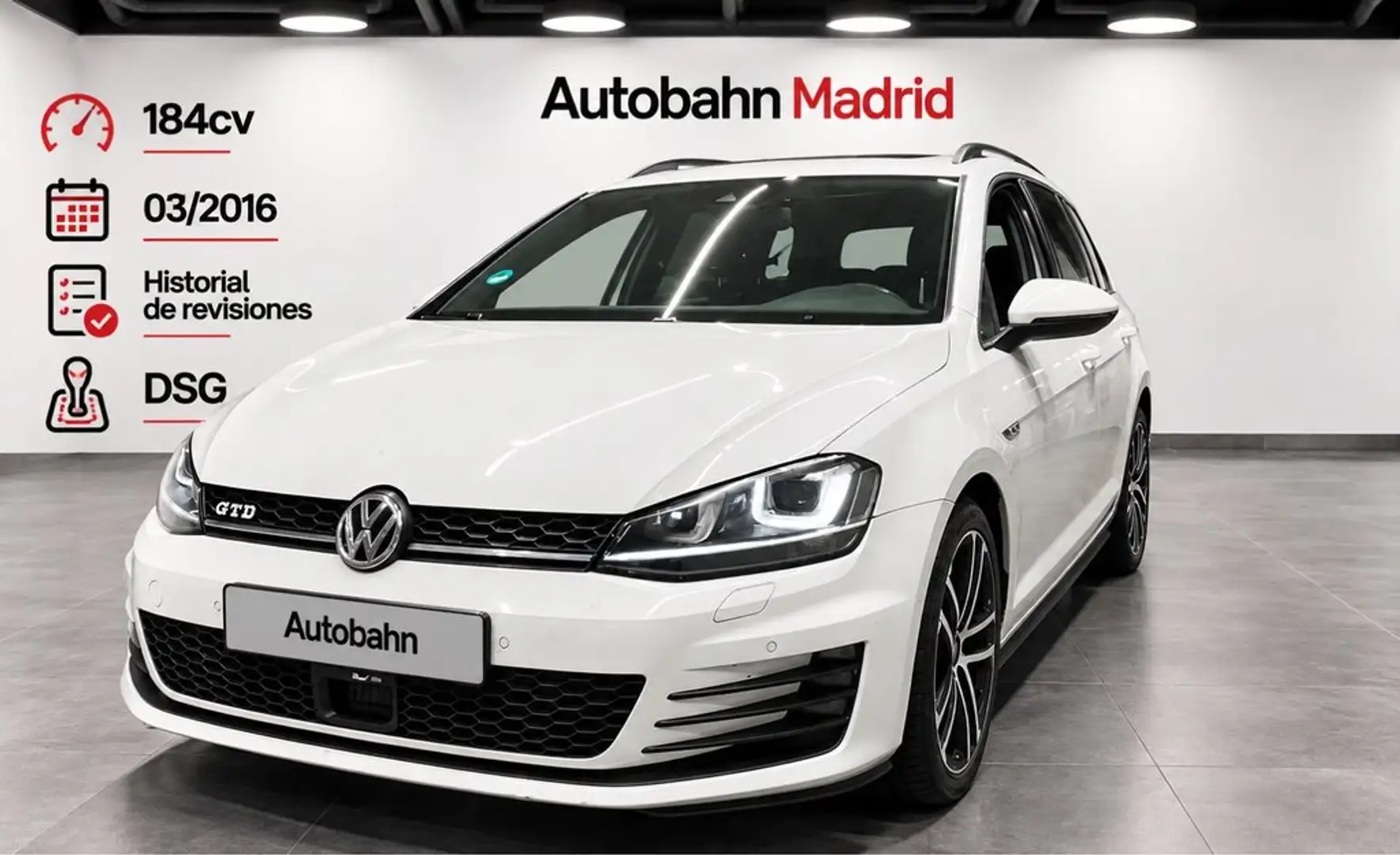 Volkswagen Golf Variant GTD 2.0 TDI 184CV DSG BMT Blanco - 1