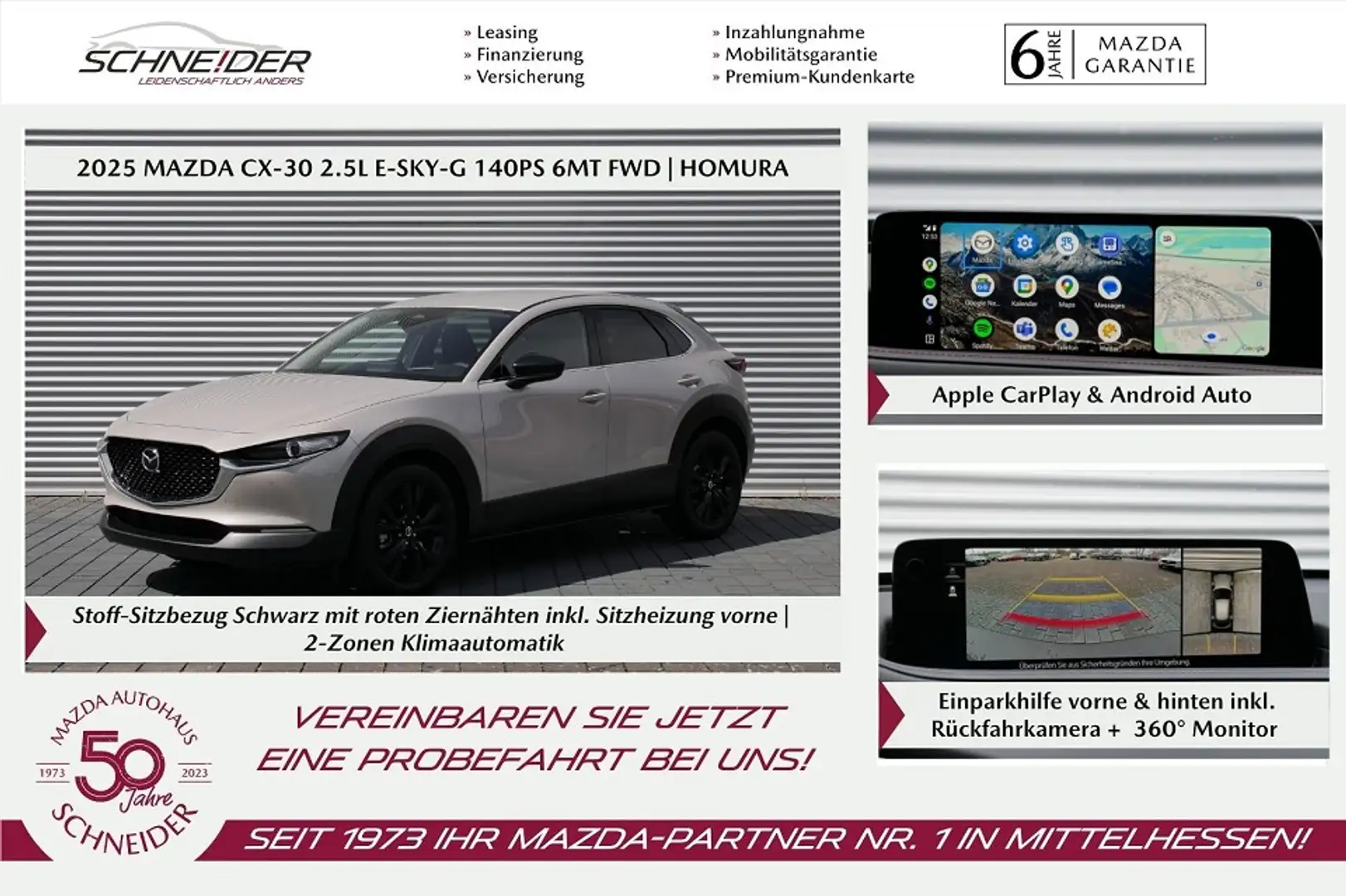 Mazda CX-30 2025 e-SKYACTIV G 140PS Homura Silber - 1