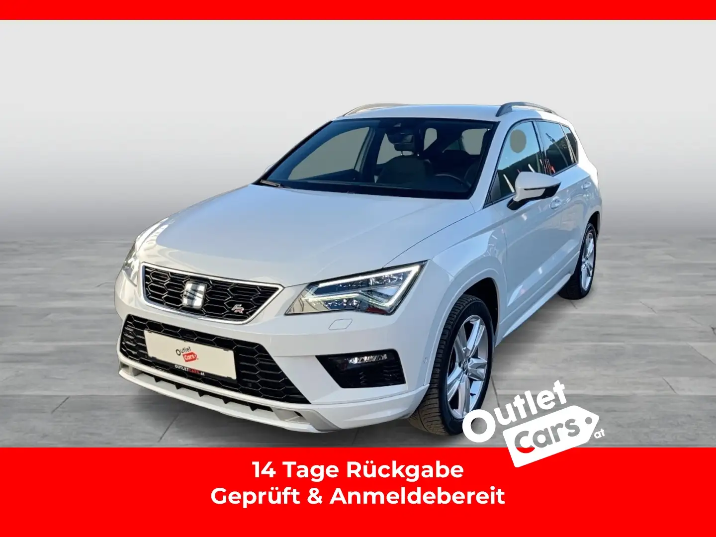 SEAT Ateca 15 TSI ACT FR LED+NAVI+RADAR+RFK+Sportp. Weiß - 1