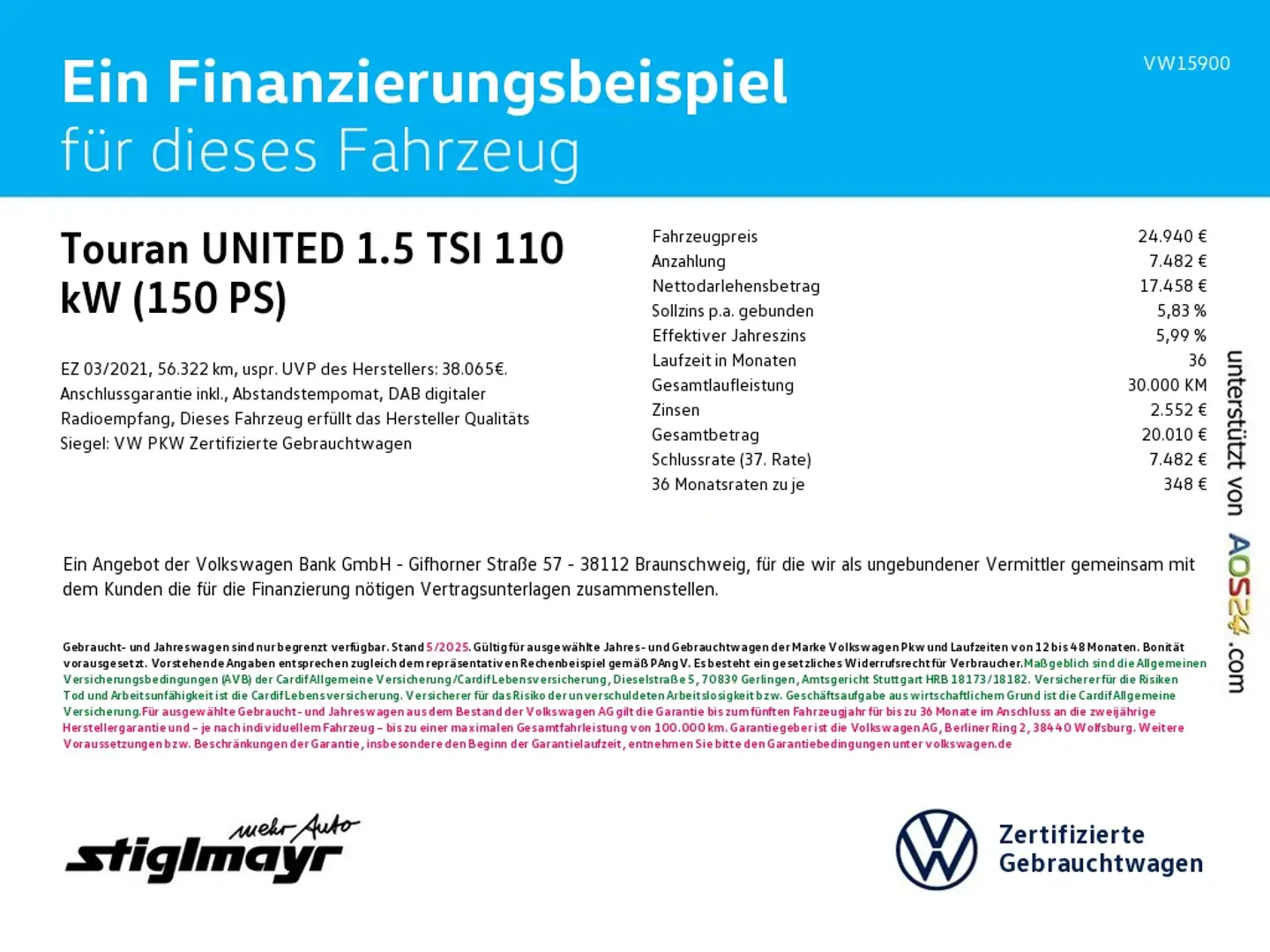 Volkswagen Touran UNITED 1.5 TSI ACC+LED+NAVI+SITZHG+PDC Negro - 2