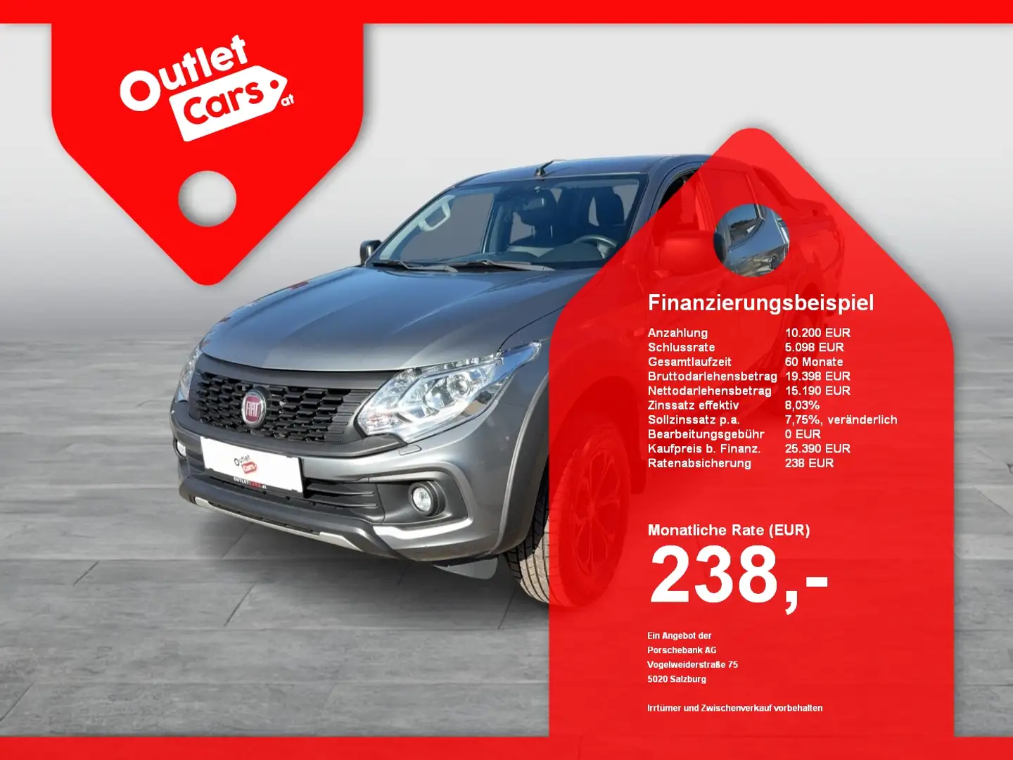 Fiat Fullback Cross DoubleCab Aut. LEDER+RFK+LM+SHZ Grau - 1
