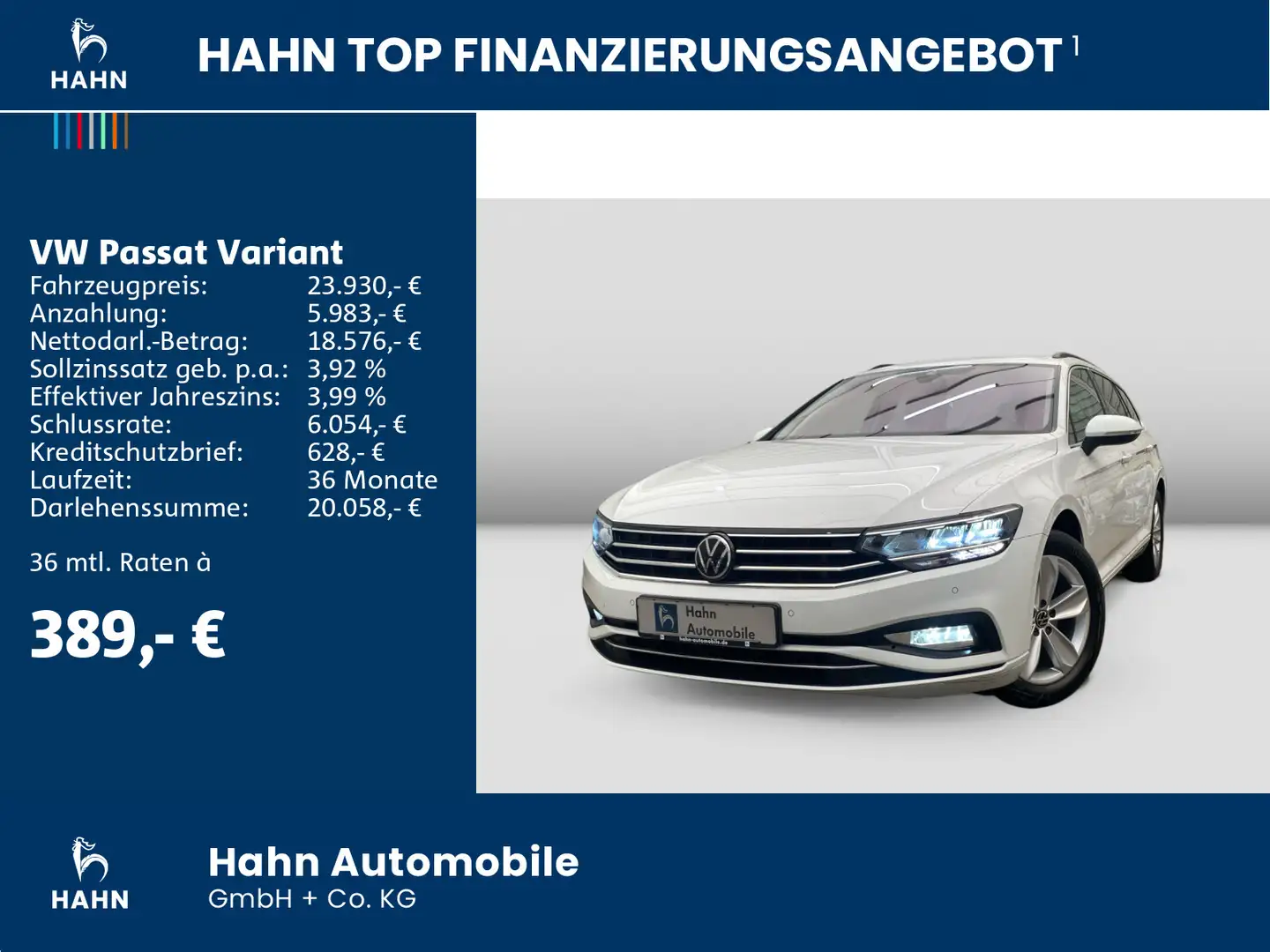 Volkswagen Passat Variant 2.0TDI DSG Business Cam LED Navi Weiß - 2
