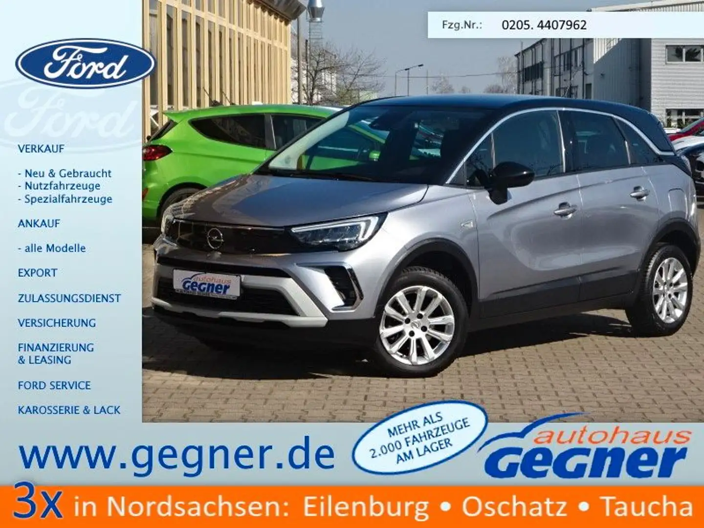 Opel Crossland X Crossland 130PS Autm. Elegance Navi L-/SHZ Grau - 1