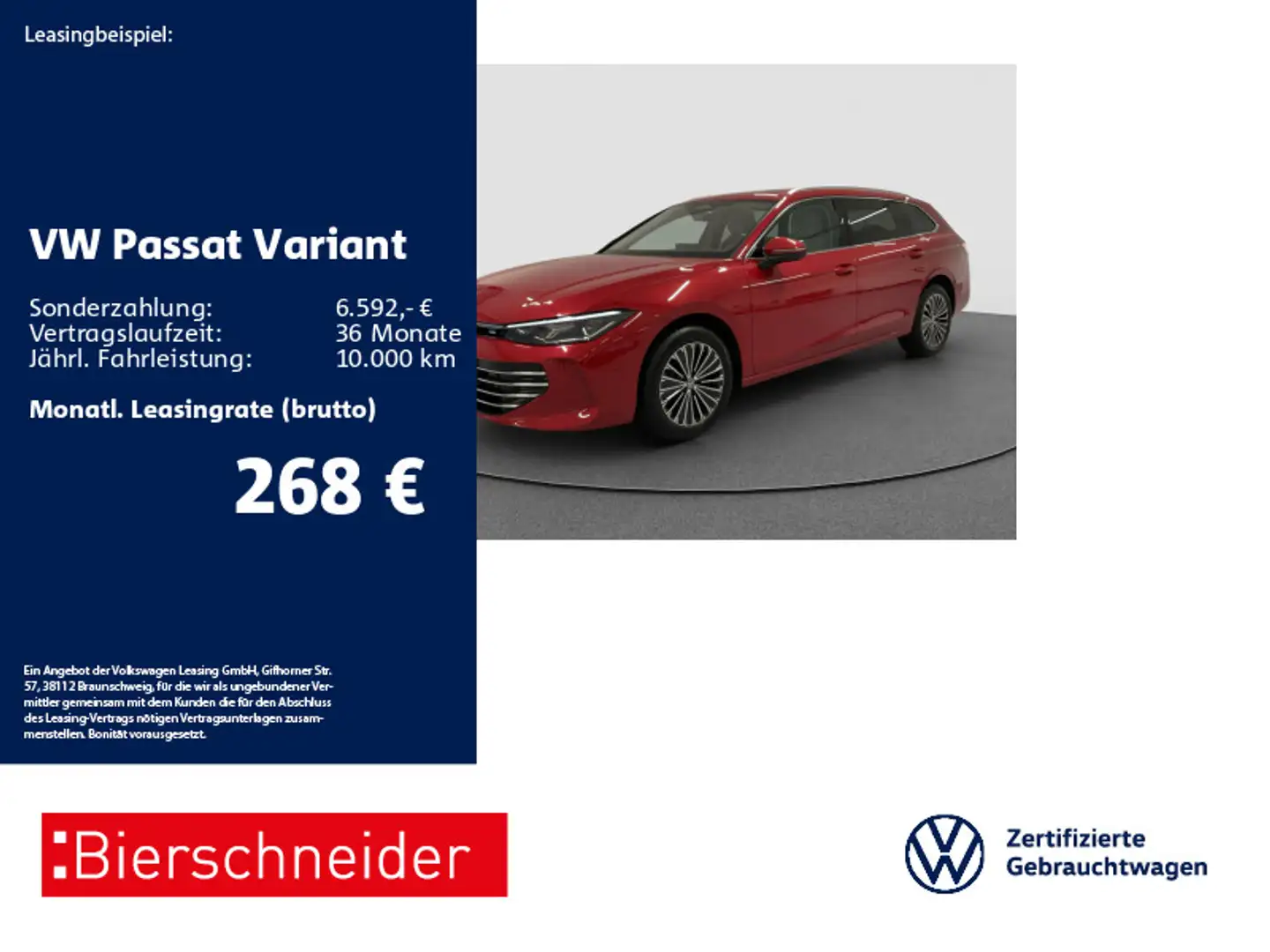 Volkswagen Passat Variant 2.0 TDI DSG 4Mo Elegance AHK PANO Rot - 1